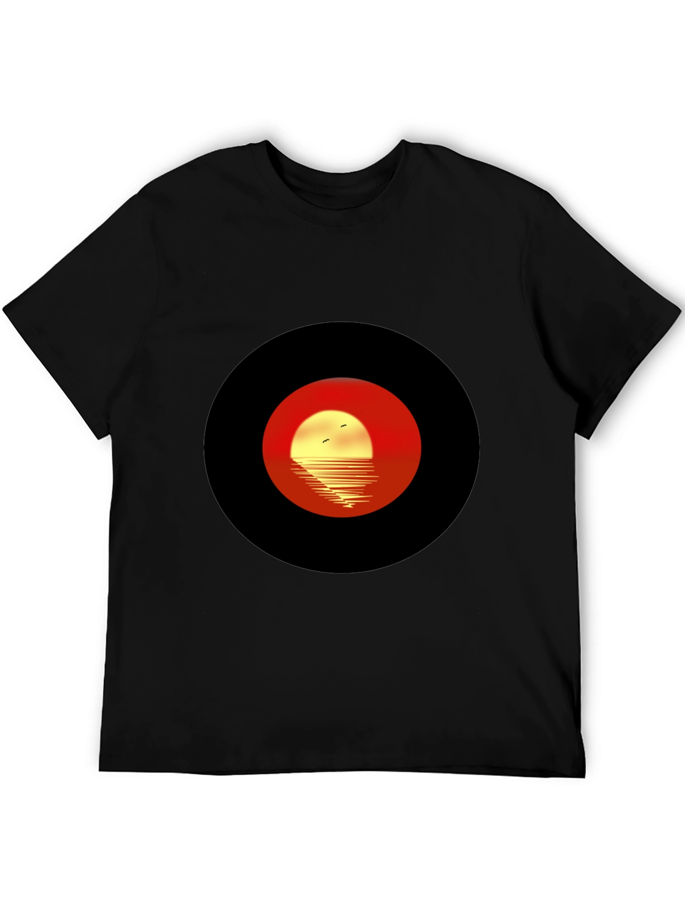 Sunset Silhouette Graphic Tee - Retro Style