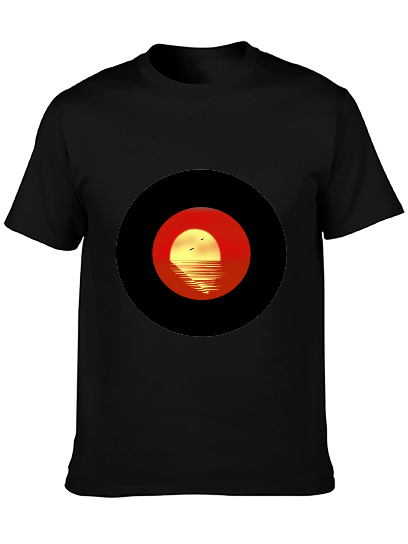Sunset Silhouette Graphic Tee - Retro Style