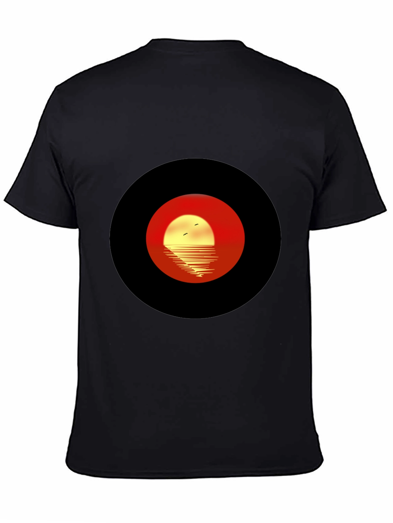 Sunset Silhouette Graphic Tee - Retro Style