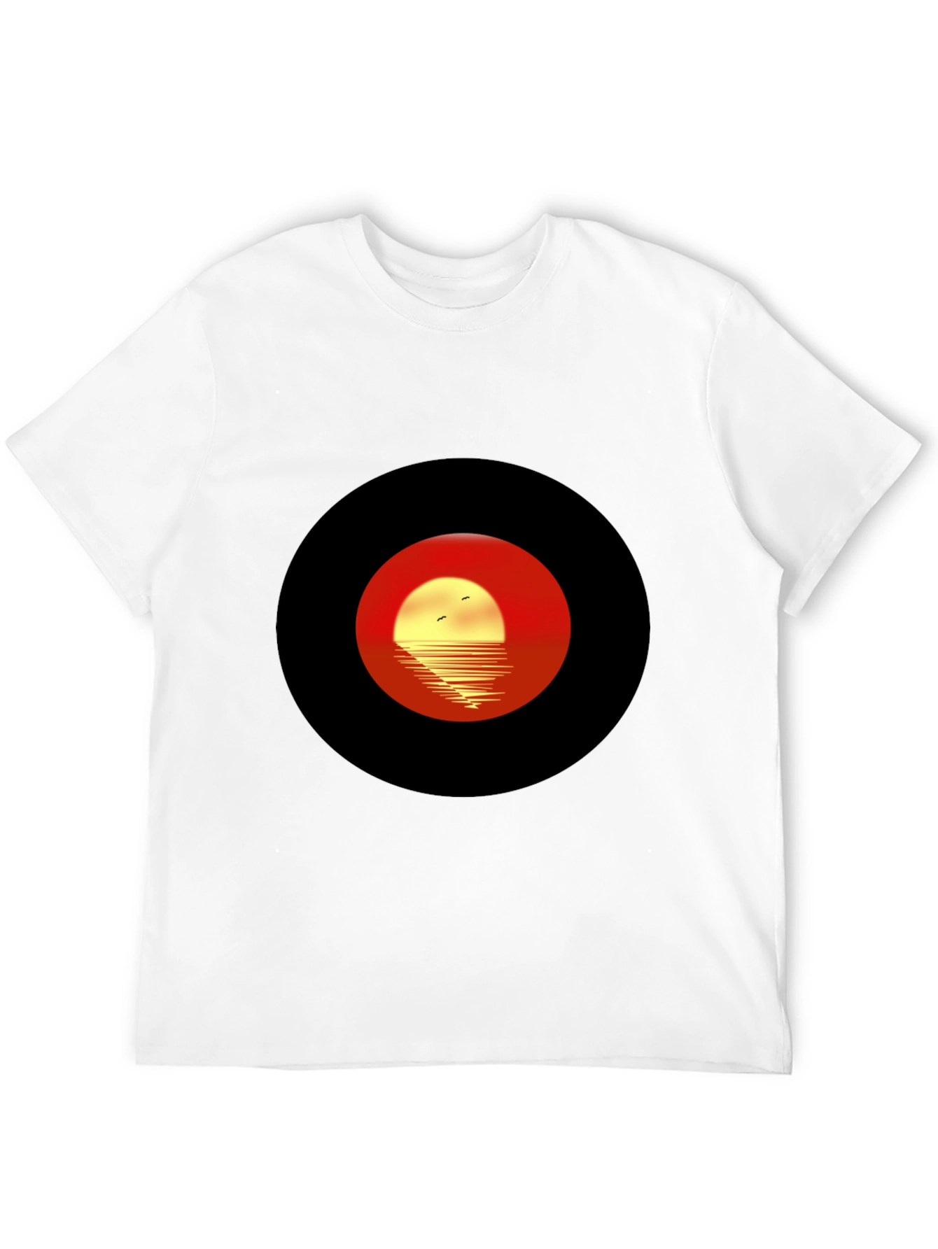 Sunset Silhouette Graphic Tee - Retro Style