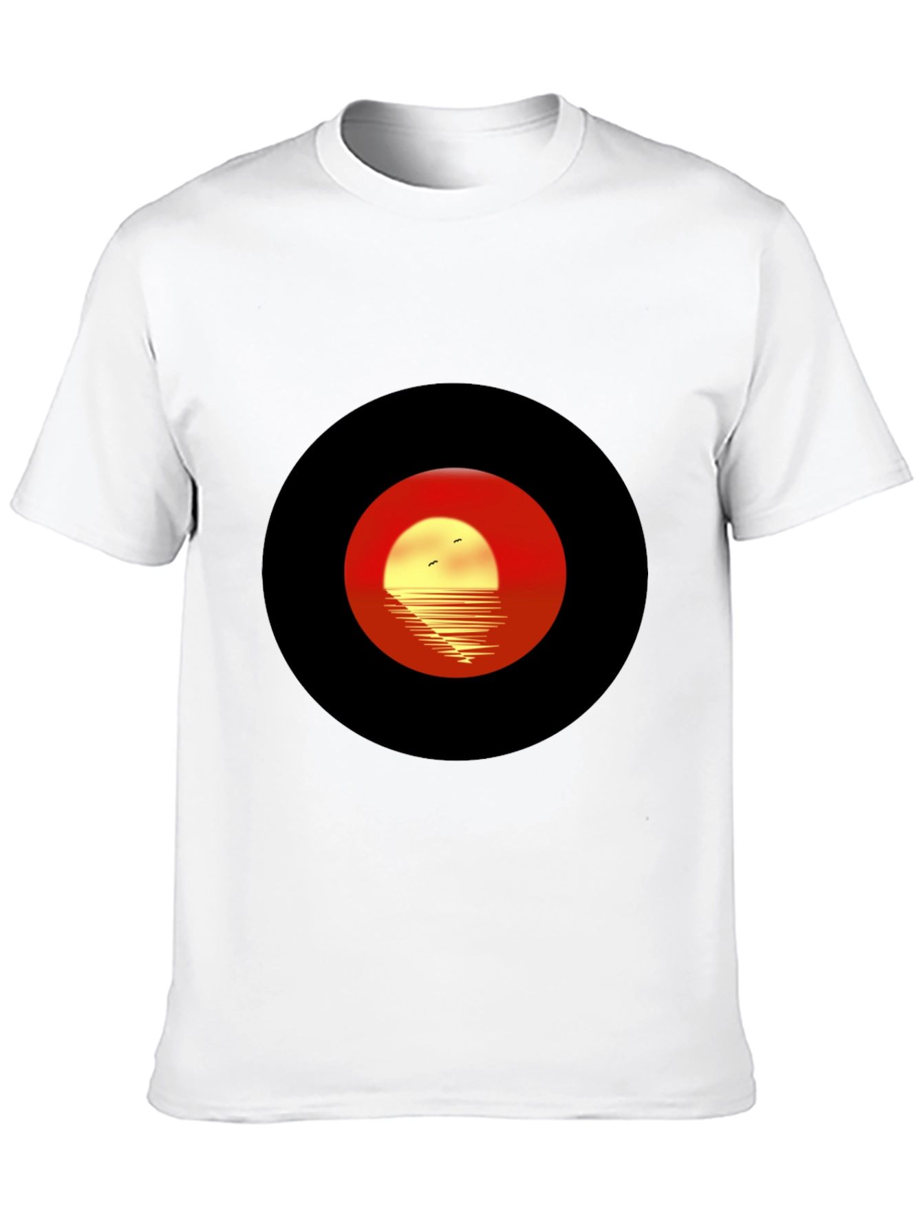 Sunset Silhouette Graphic Tee - Retro Style