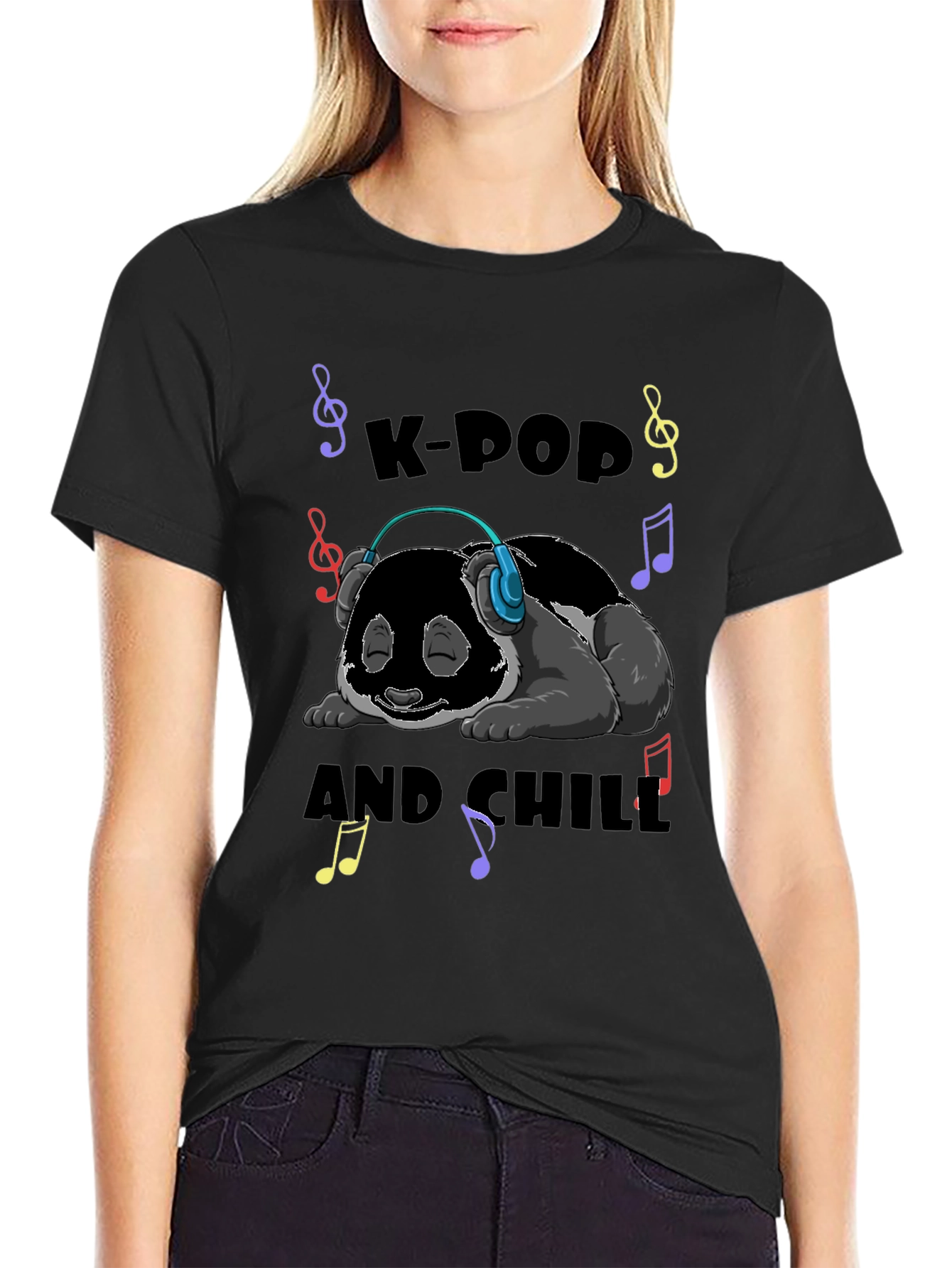 K-Pop and Chill Panda T-Shirt
