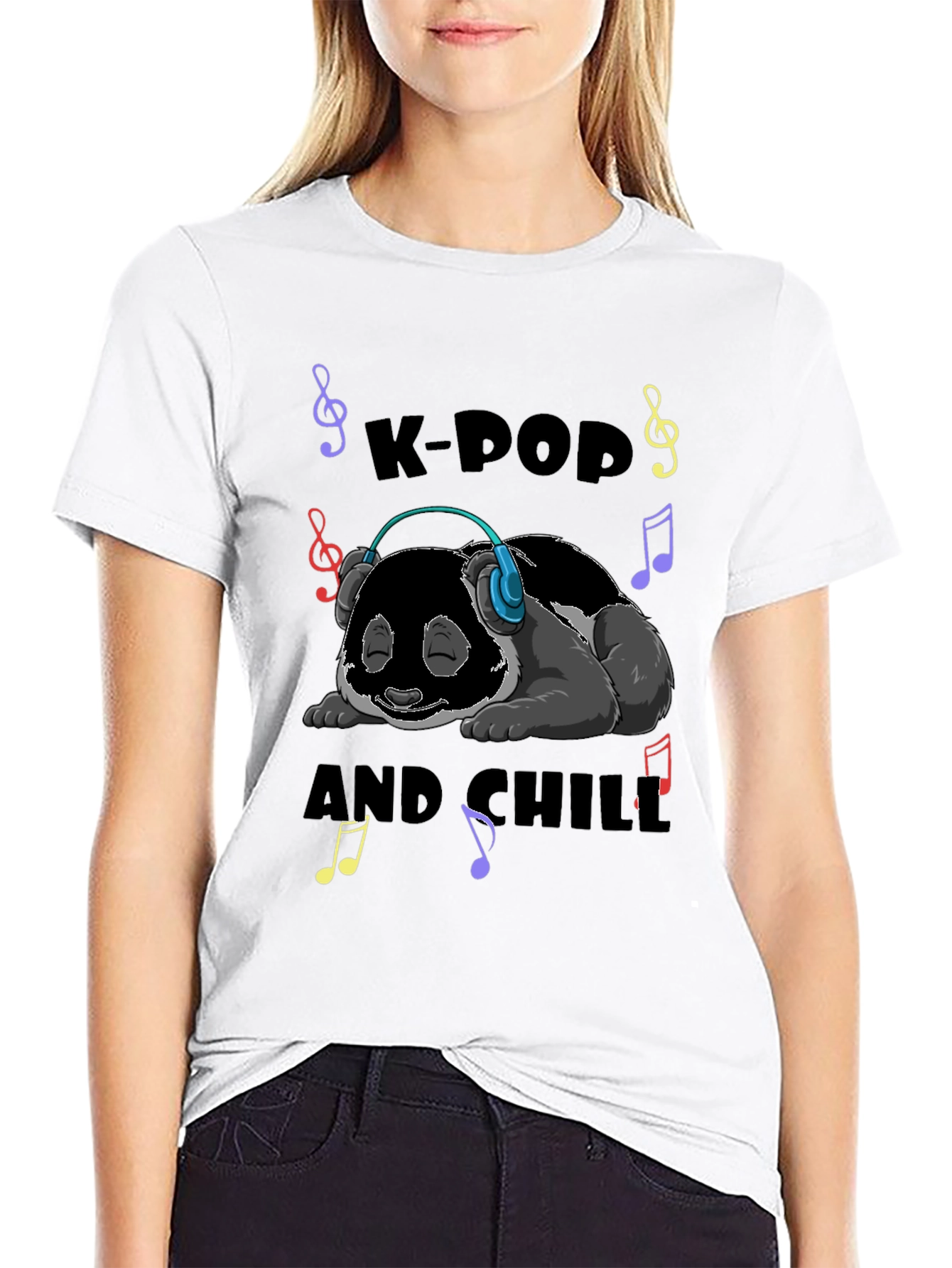 K-Pop and Chill Panda T-Shirt