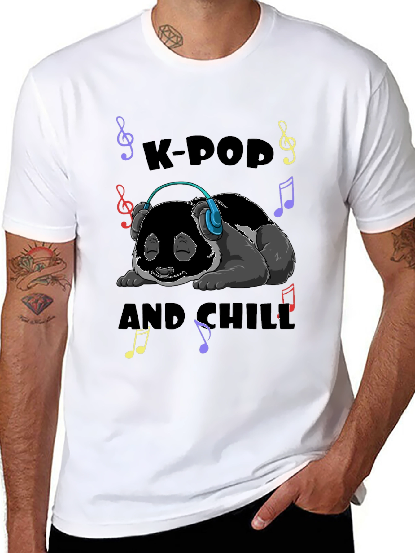 K-Pop and Chill Panda T-Shirt