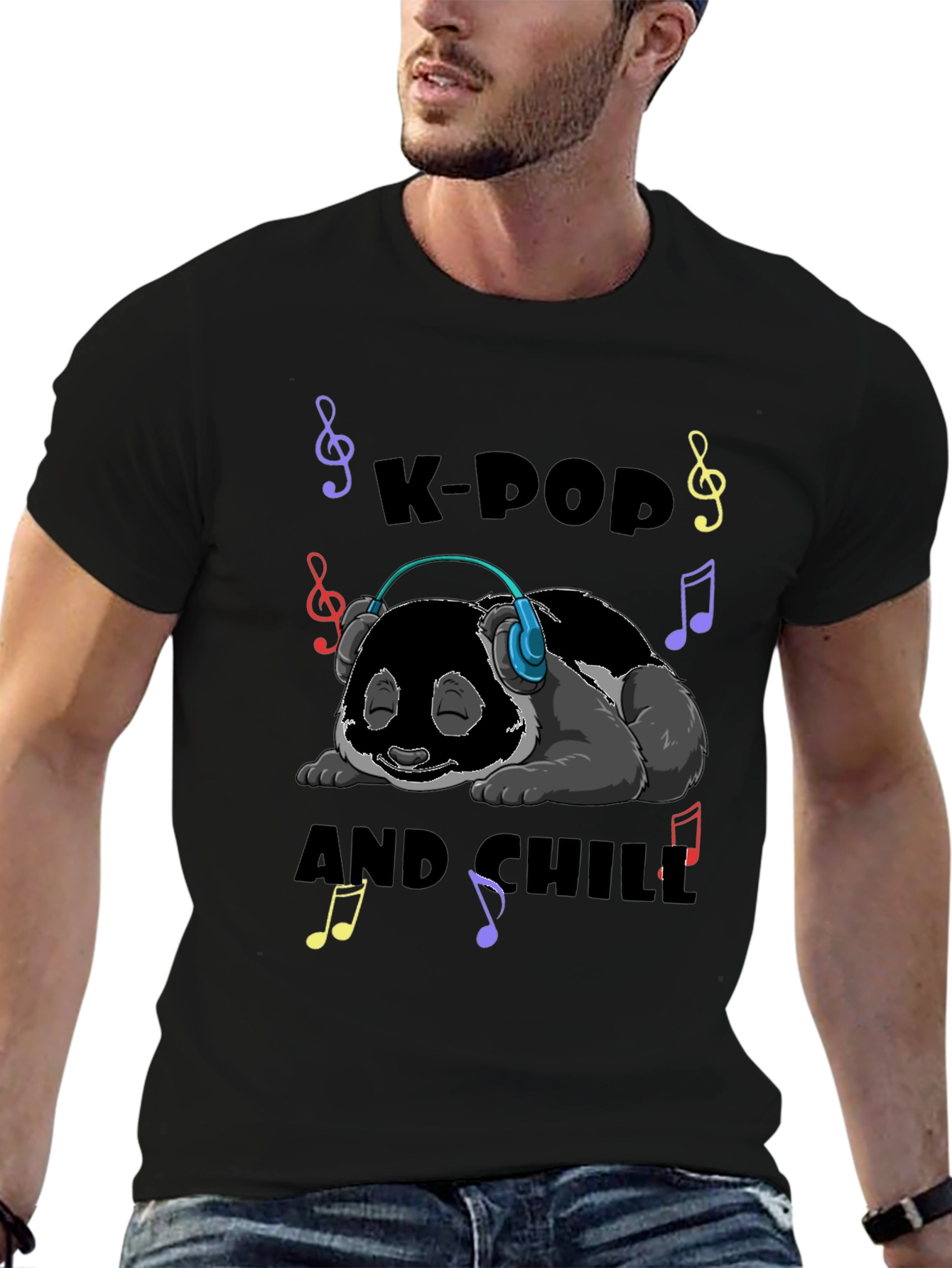 K-Pop and Chill Panda T-Shirt