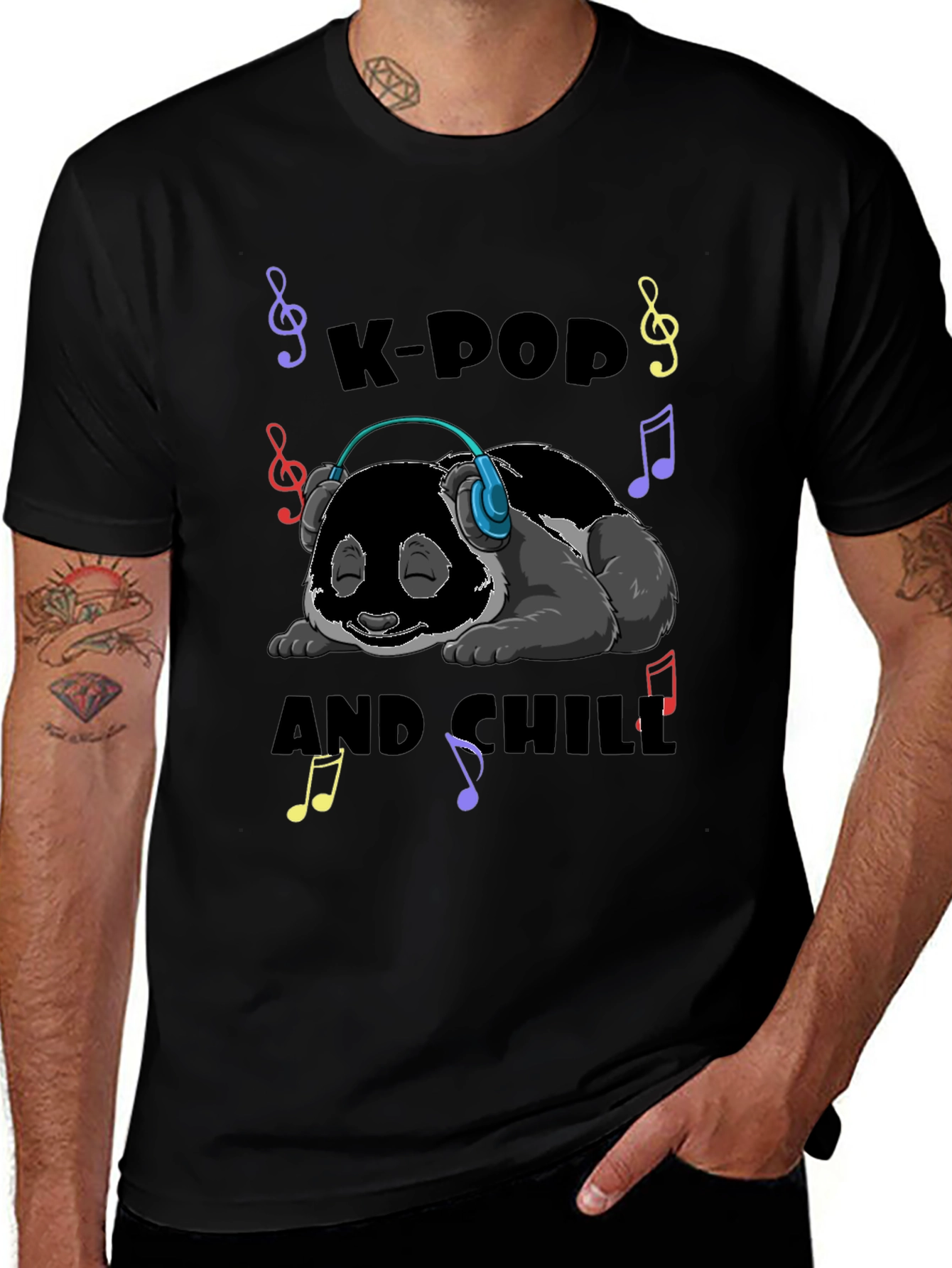K-Pop and Chill Panda T-Shirt