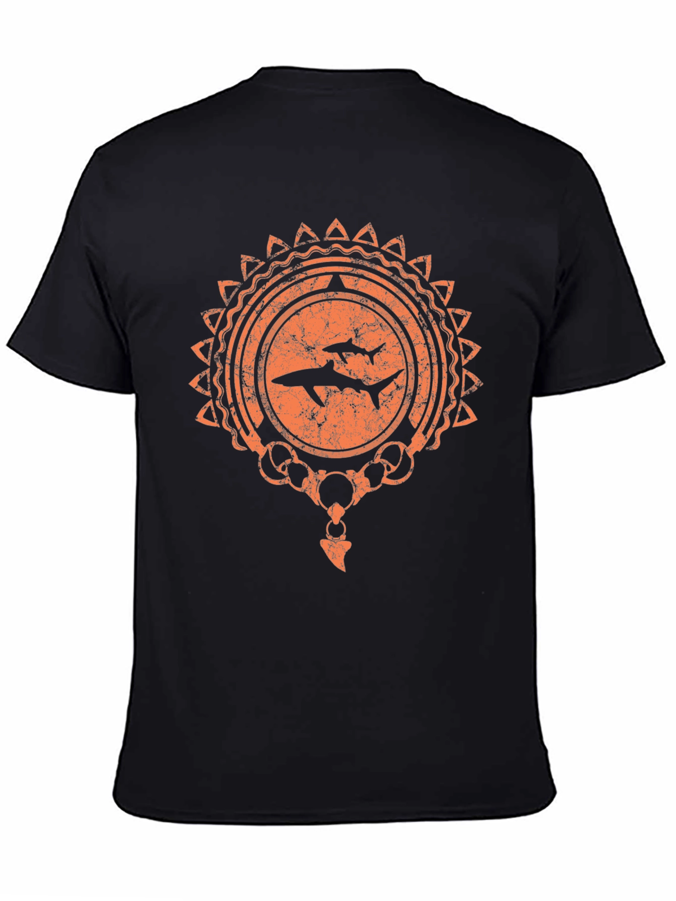 Shark Circle Graphic Print T-Shirt