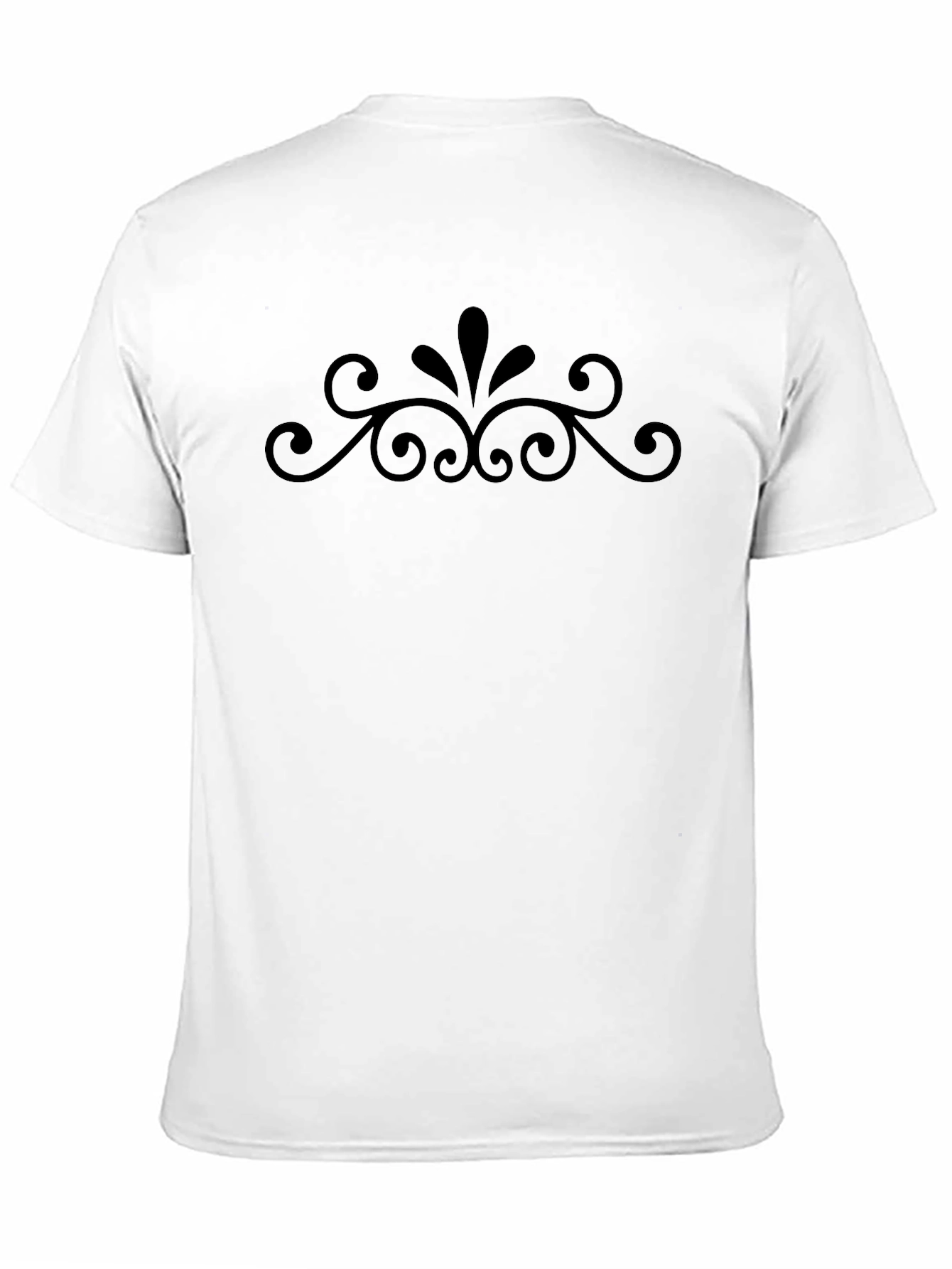 Elegant Swirls Black T-Shirt - Stylish Comfort