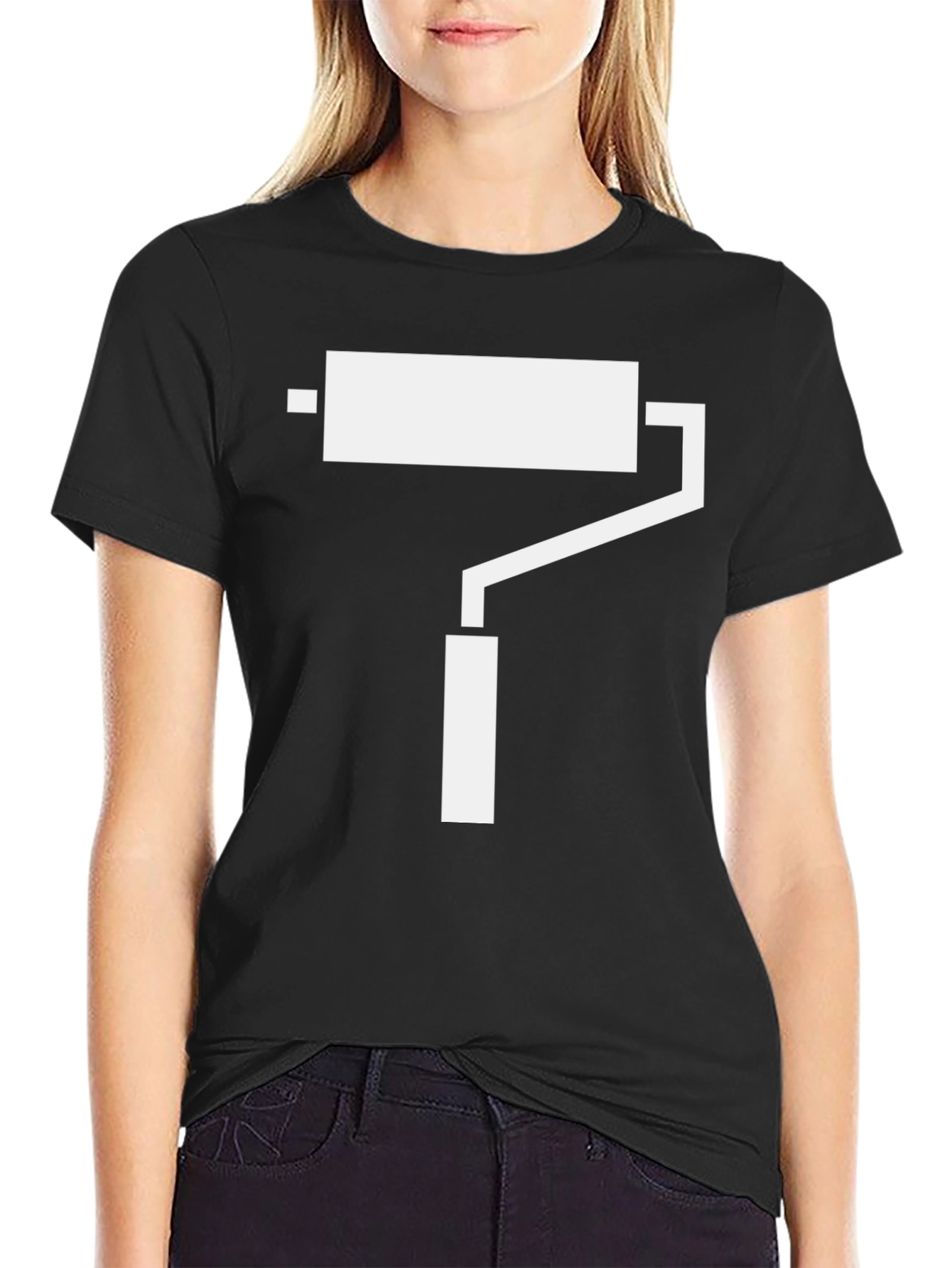 Paint Roller Graphic Tee - Modern Art Shirt