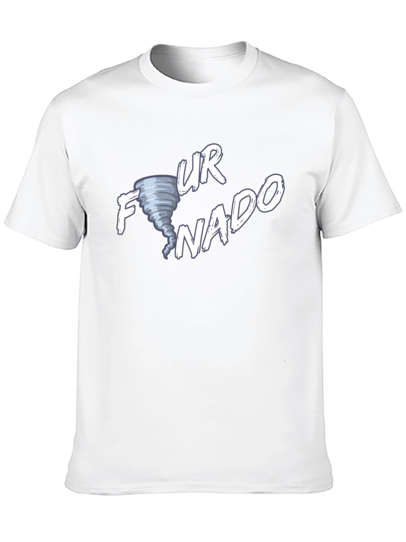 Funny Tornado Graphic Tee - Black Cotton T-Shirt