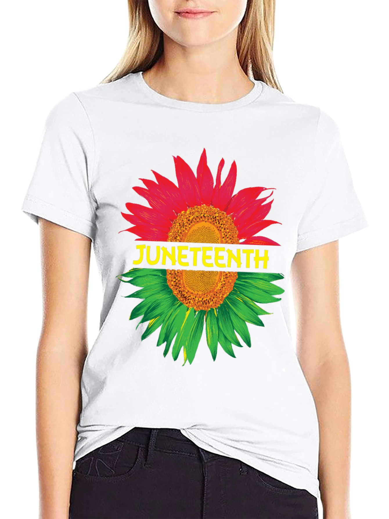 Juneteenth Sunflower Graphic T-Shirt - Freedom Day Tee