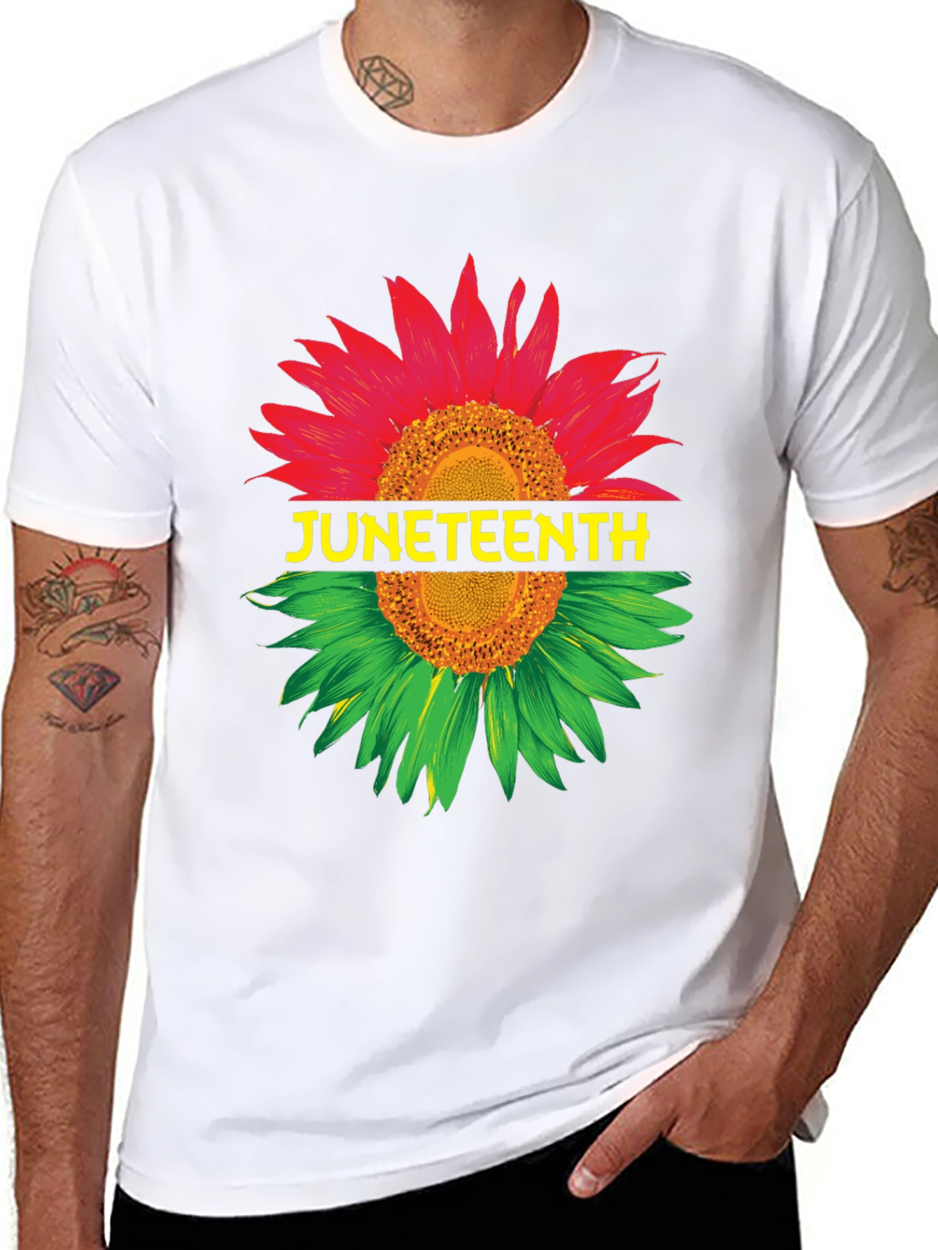 Juneteenth Sunflower Graphic T-Shirt - Freedom Day Tee