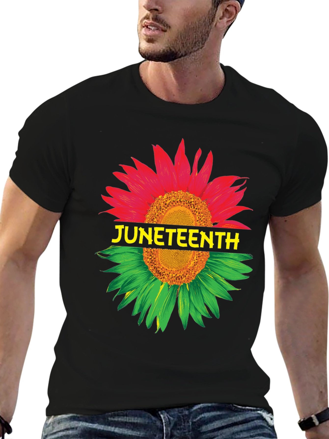 Juneteenth Sunflower Graphic T-Shirt - Freedom Day Tee