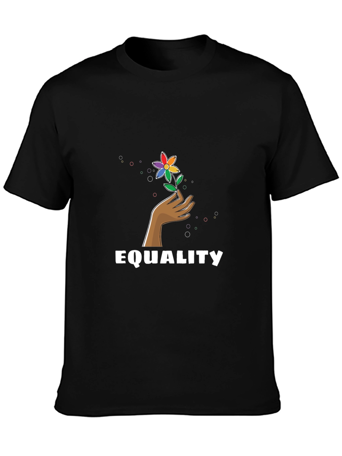 Equality Rainbow Flower Graphic T-Shirt