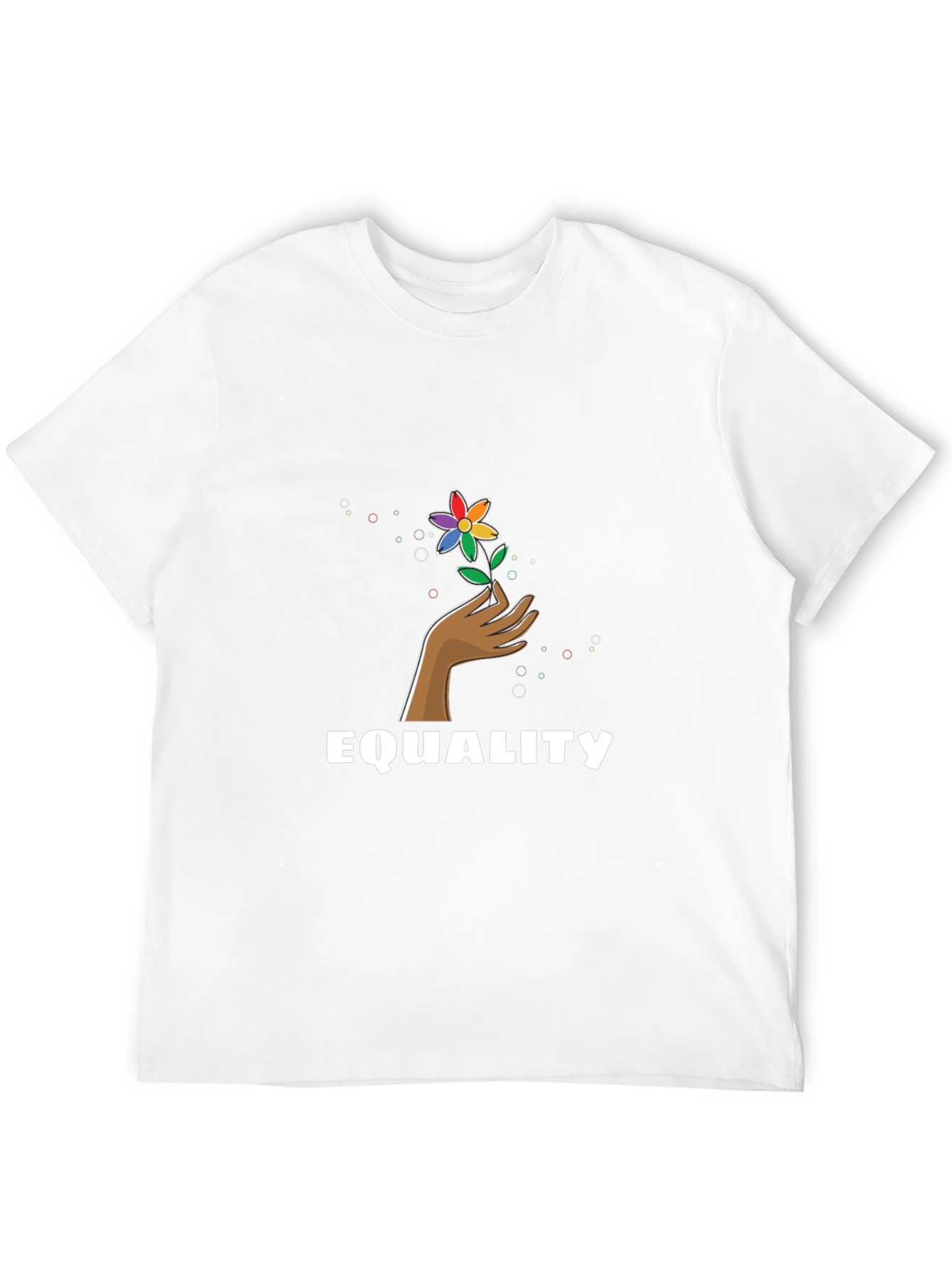 Equality Rainbow Flower Graphic T-Shirt
