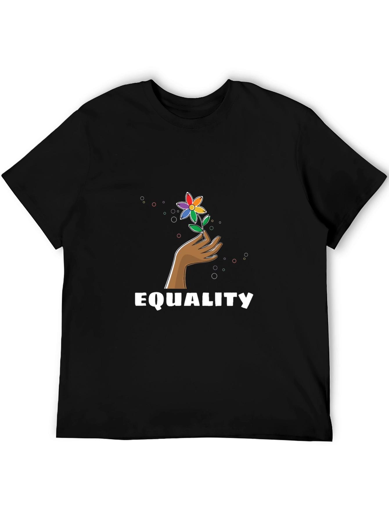 Equality Rainbow Flower Graphic T-Shirt
