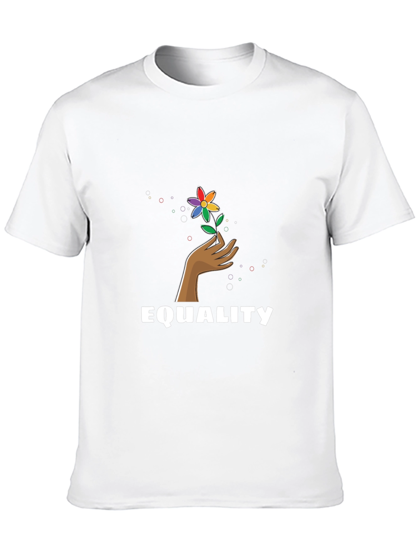 Equality Rainbow Flower Graphic T-Shirt