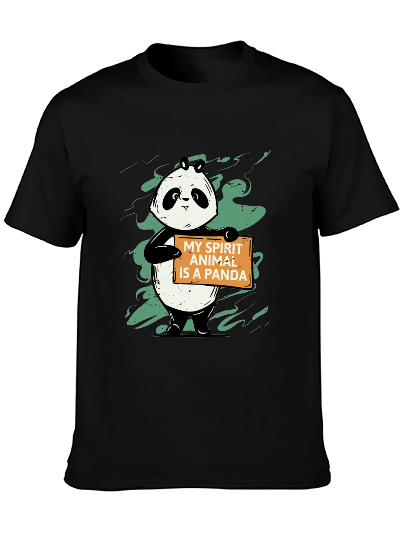 Panda Spirit Animal Graphic T-Shirt - Unisex Black Tee