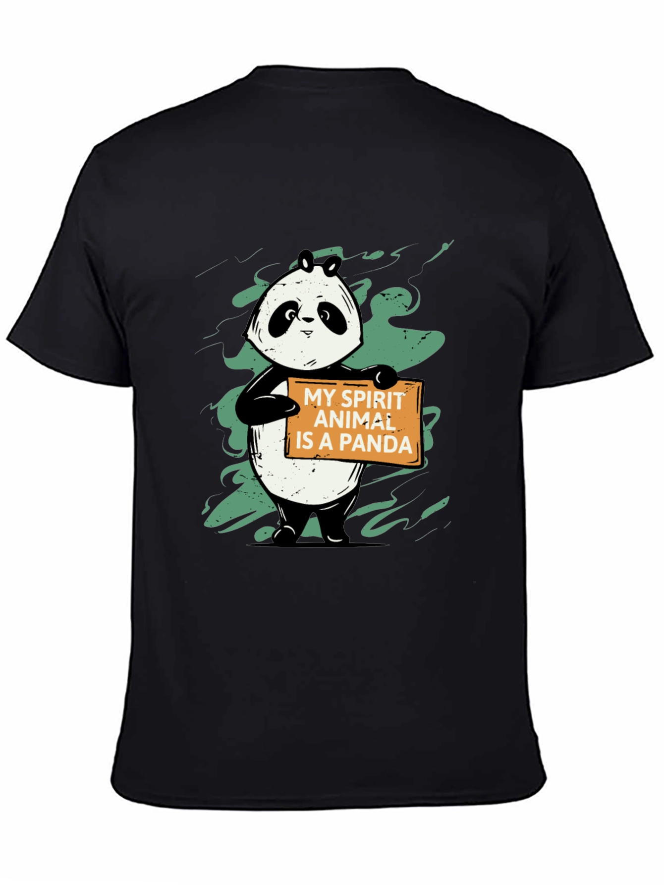 Panda Spirit Animal Graphic T-Shirt - Unisex Black Tee