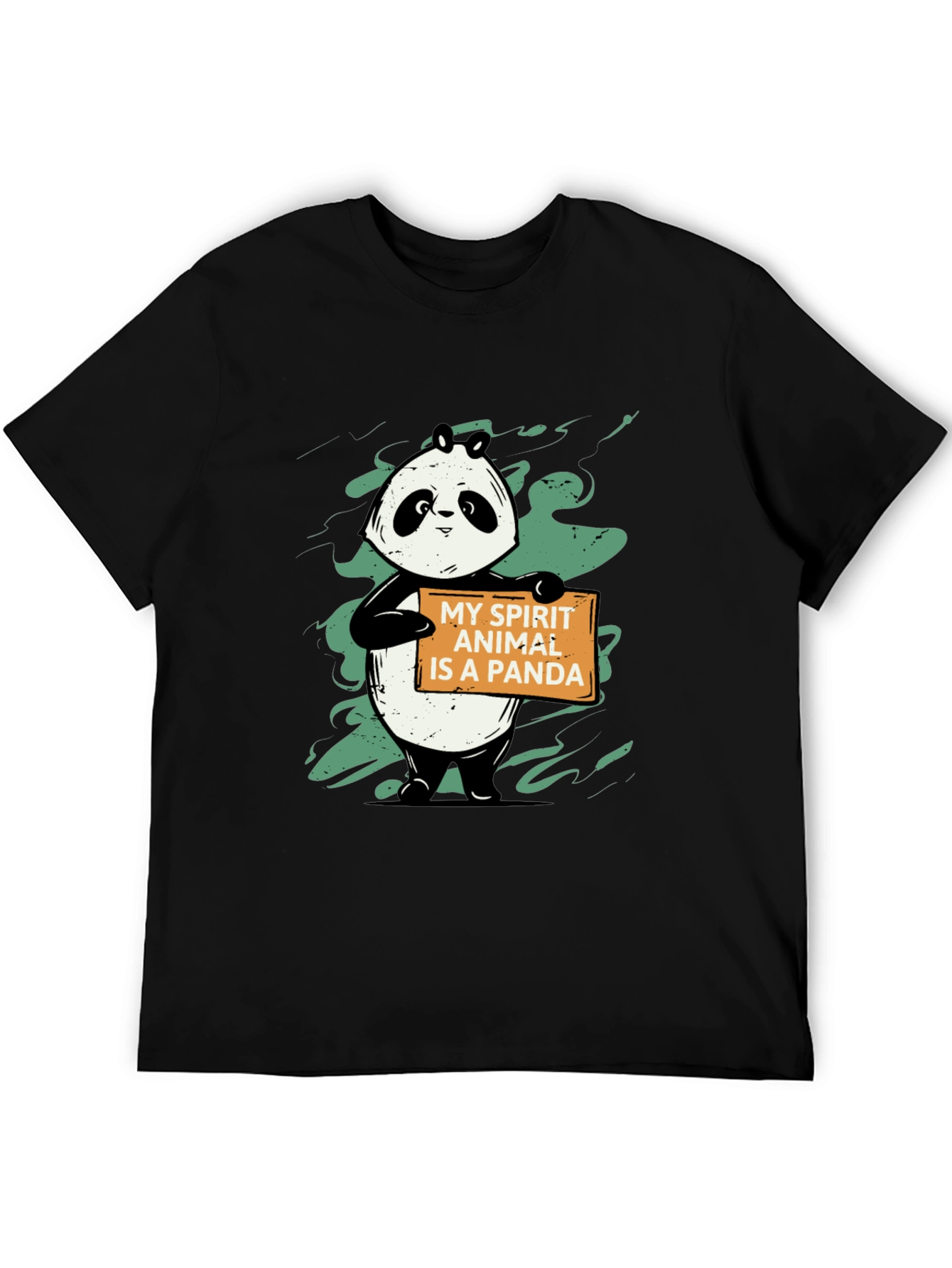 Panda Spirit Animal Graphic T-Shirt - Unisex Black Tee