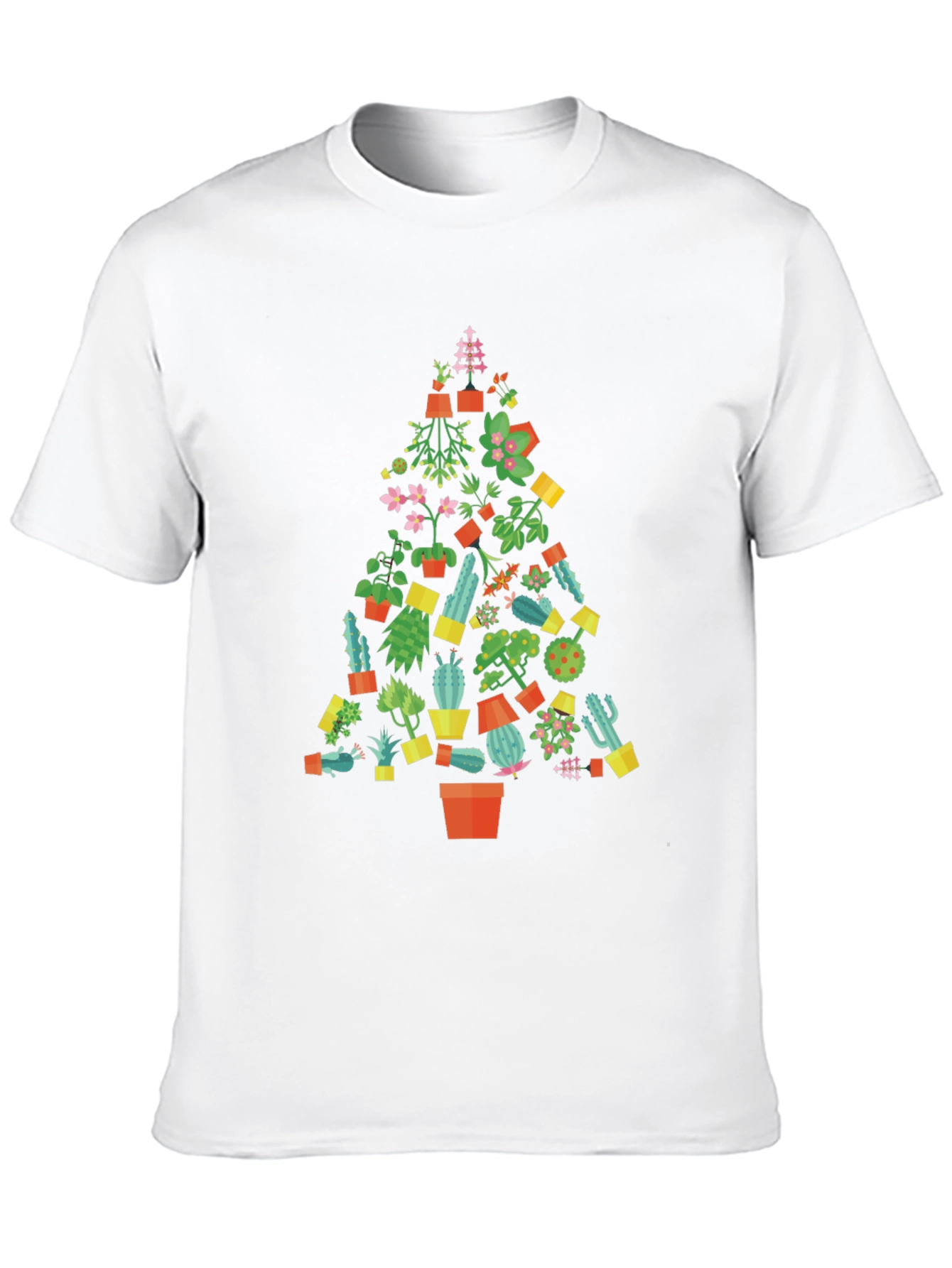 Cactus Christmas Tree T-Shirt - Holiday Plant Lover Tee