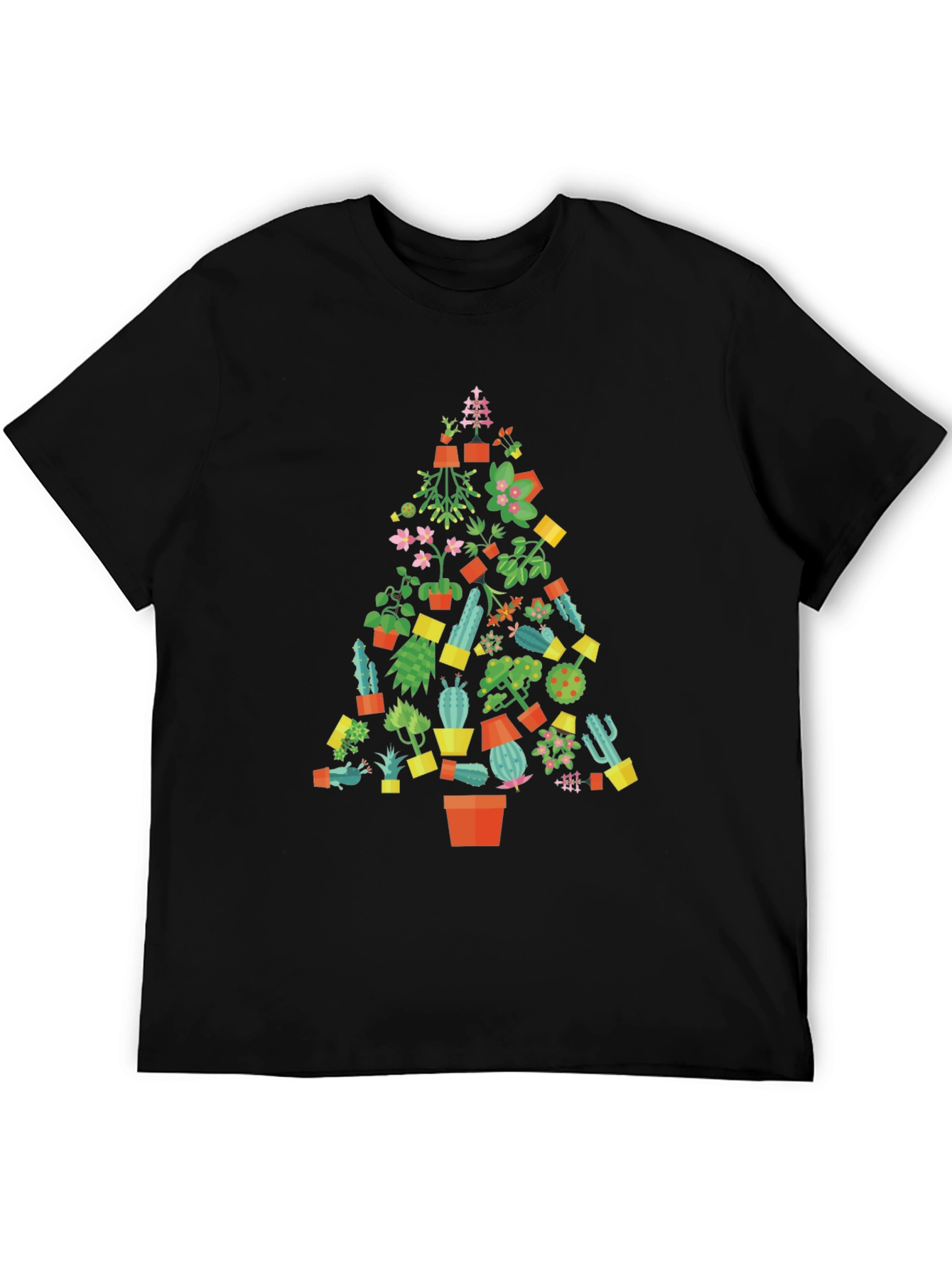 Cactus Christmas Tree T-Shirt - Holiday Plant Lover Tee
