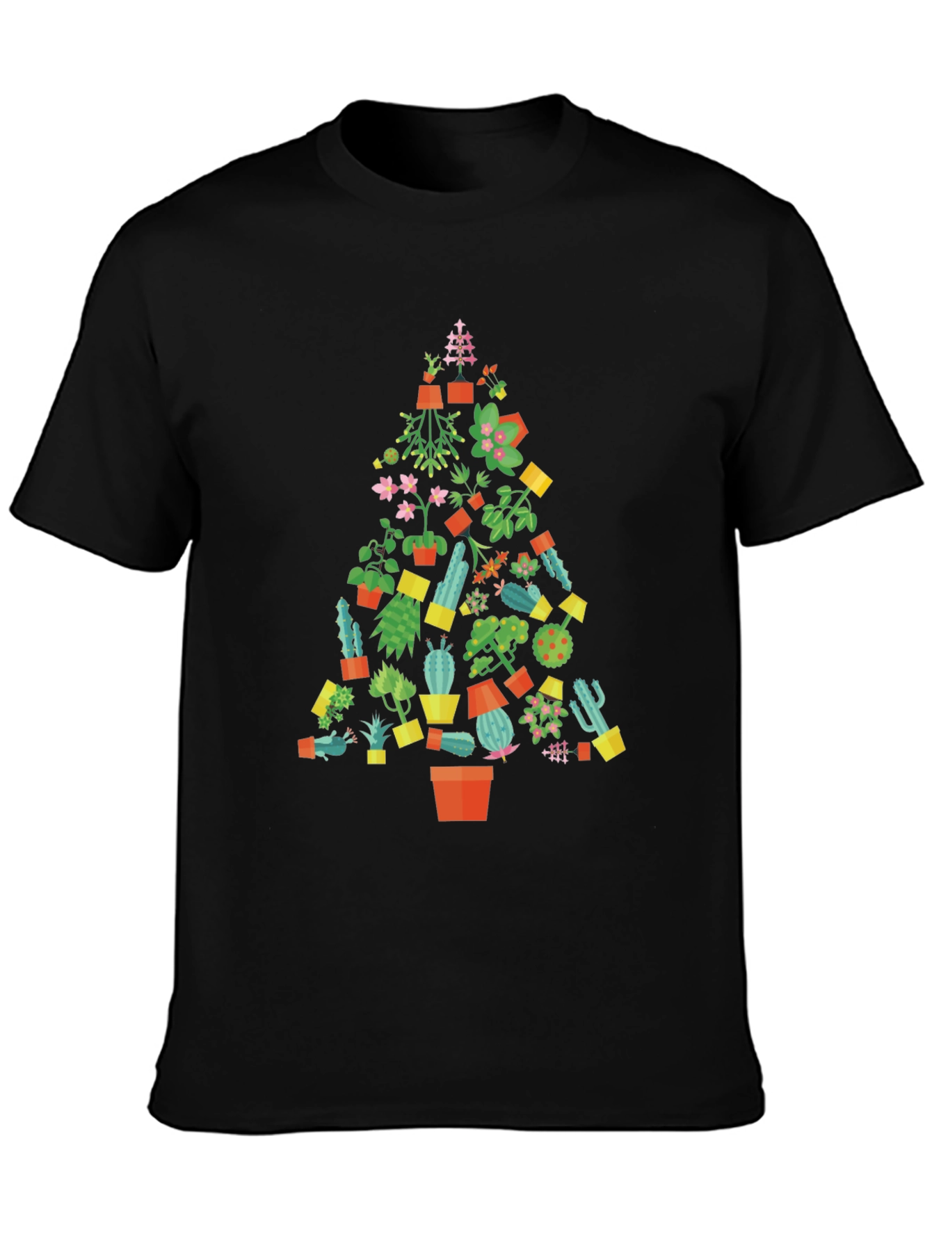 Cactus Christmas Tree T-Shirt - Holiday Plant Lover Tee