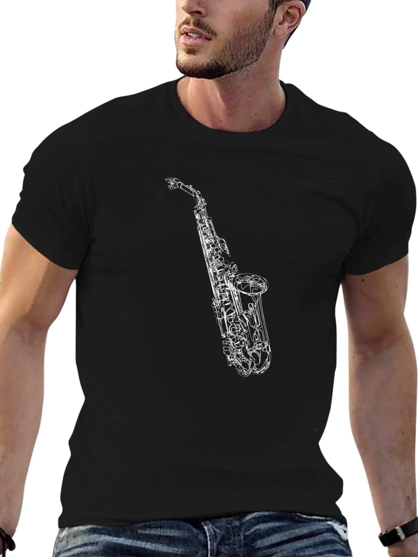 Saxophone Graphic T-Shirt - Musician Style