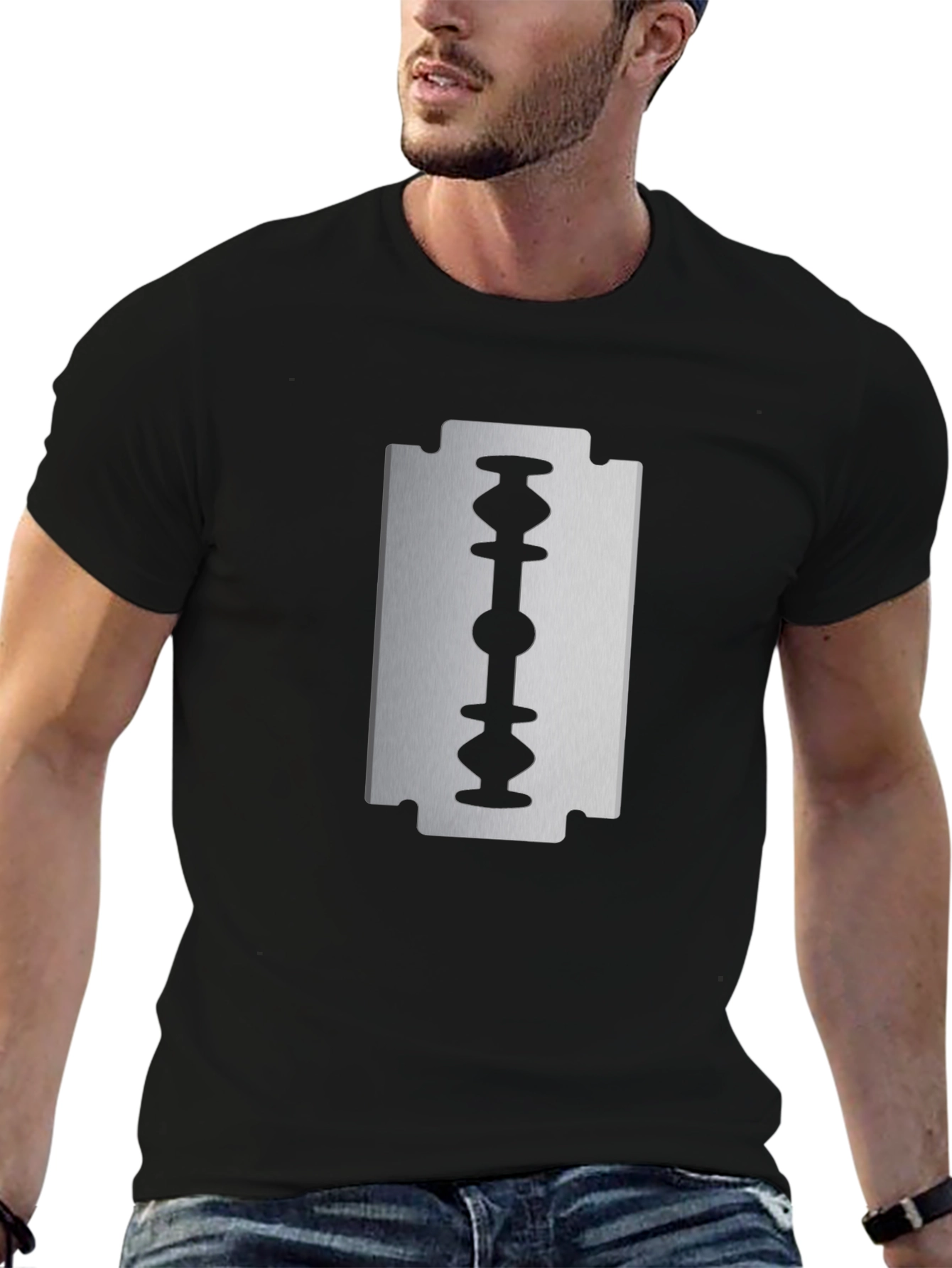 Razor Blade Graphic Tee - Edgy Style