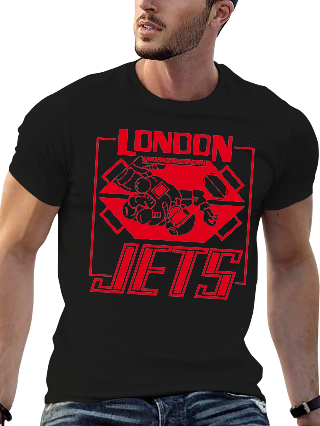 London Jets Graphic T-Shirt - Black Tee