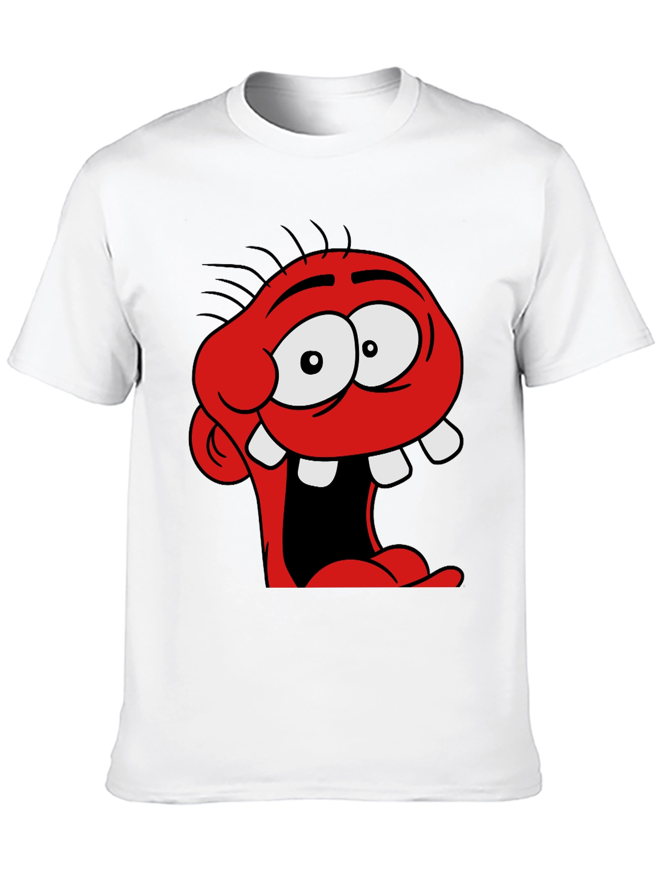 Cartoon Monster Graphic Black T-Shirt