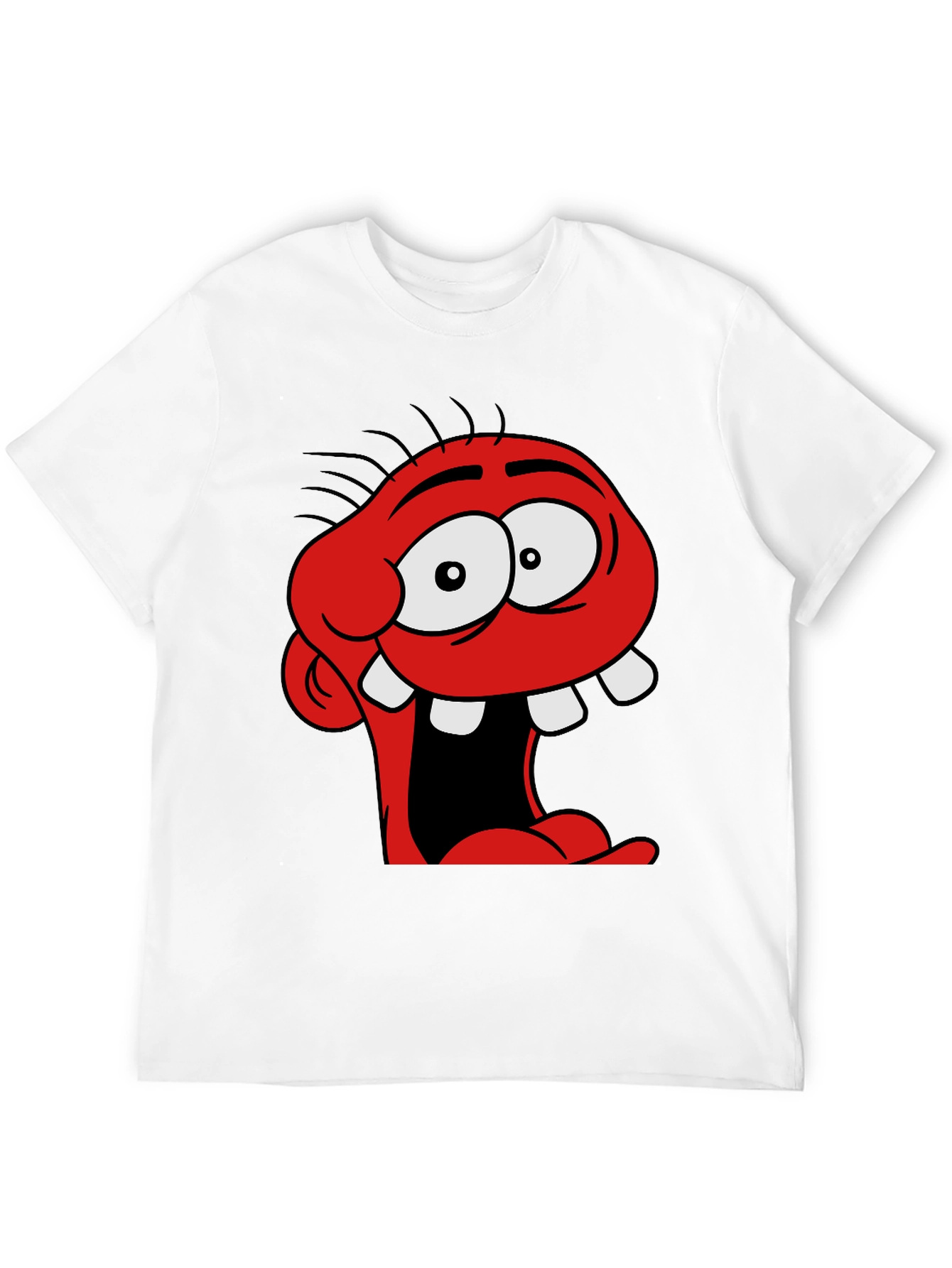 Cartoon Monster Graphic Black T-Shirt