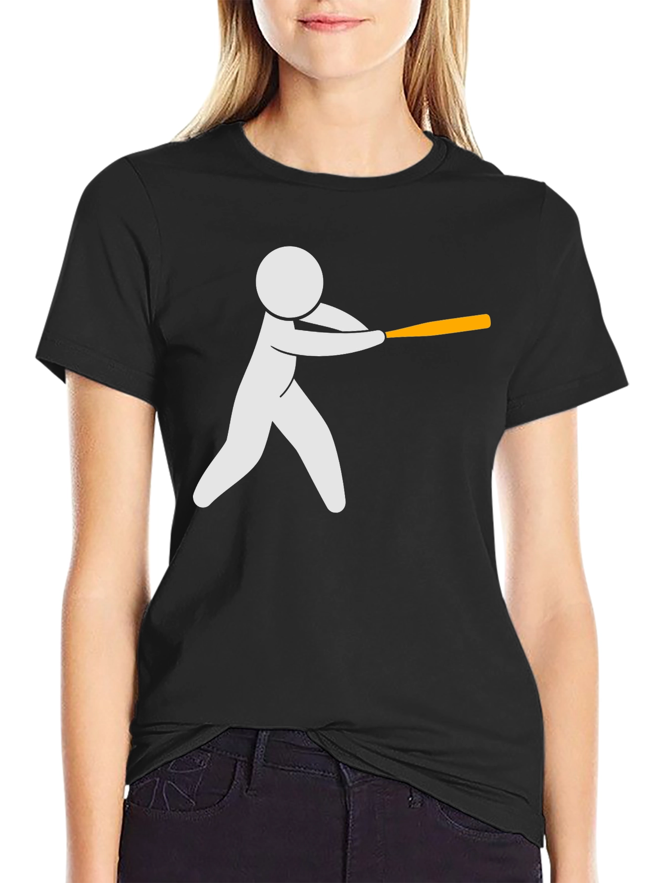 Batter Up! Stick Figure Baseball T-Shirt