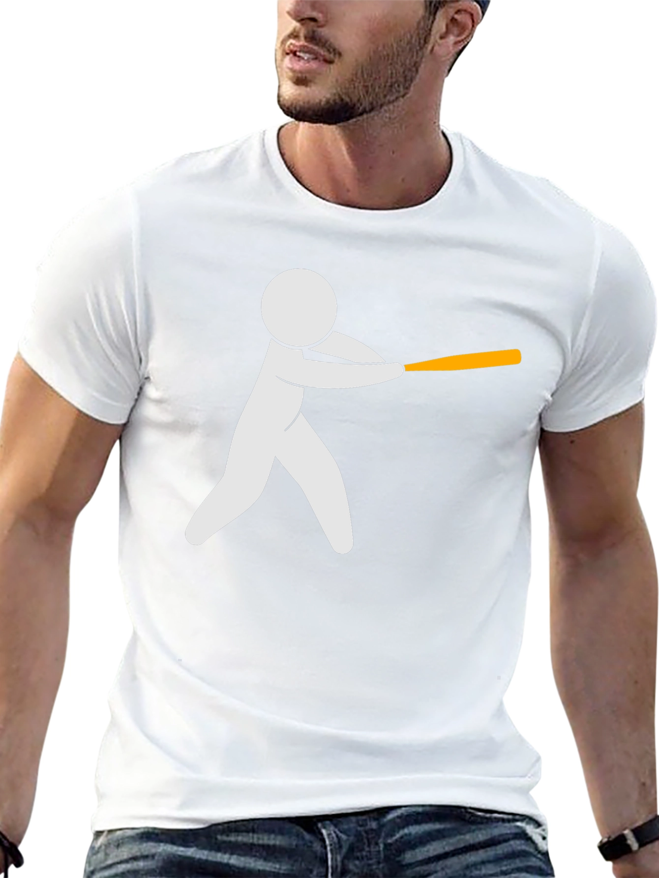 Batter Up! Stick Figure Baseball T-Shirt