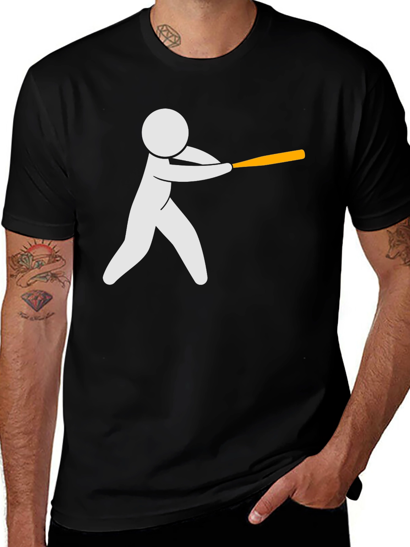Batter Up! Stick Figure Baseball T-Shirt