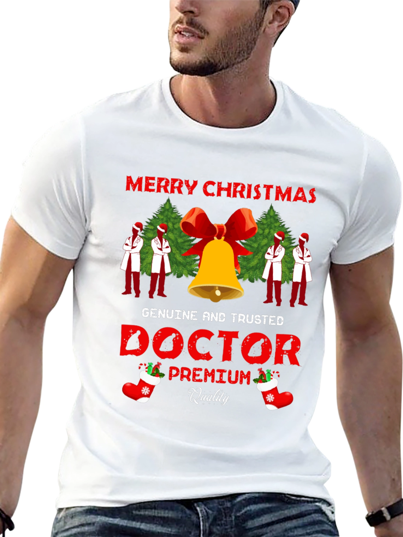 Merry Christmas Doctor Premium Quality T-Shirt