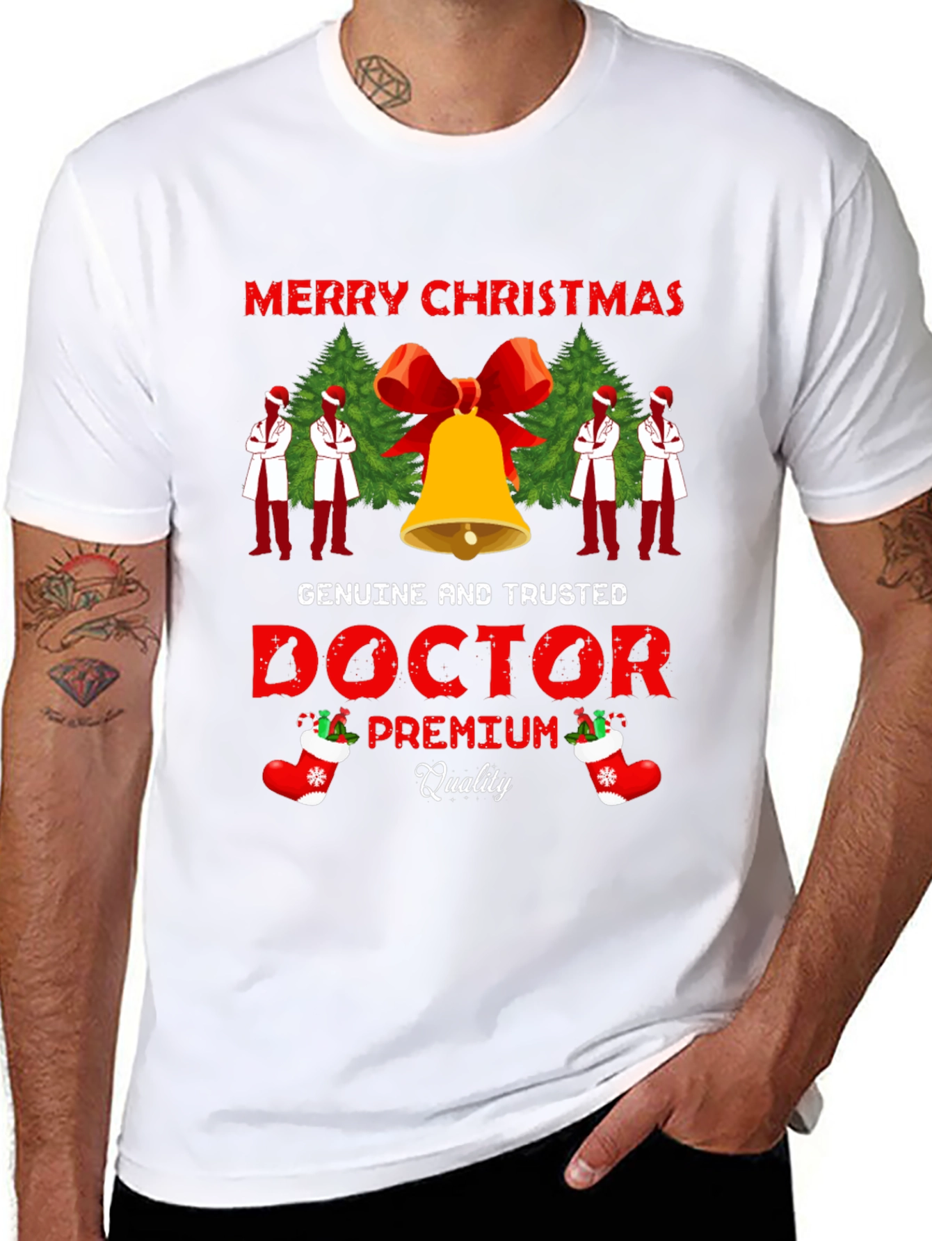 Merry Christmas Doctor Premium Quality T-Shirt
