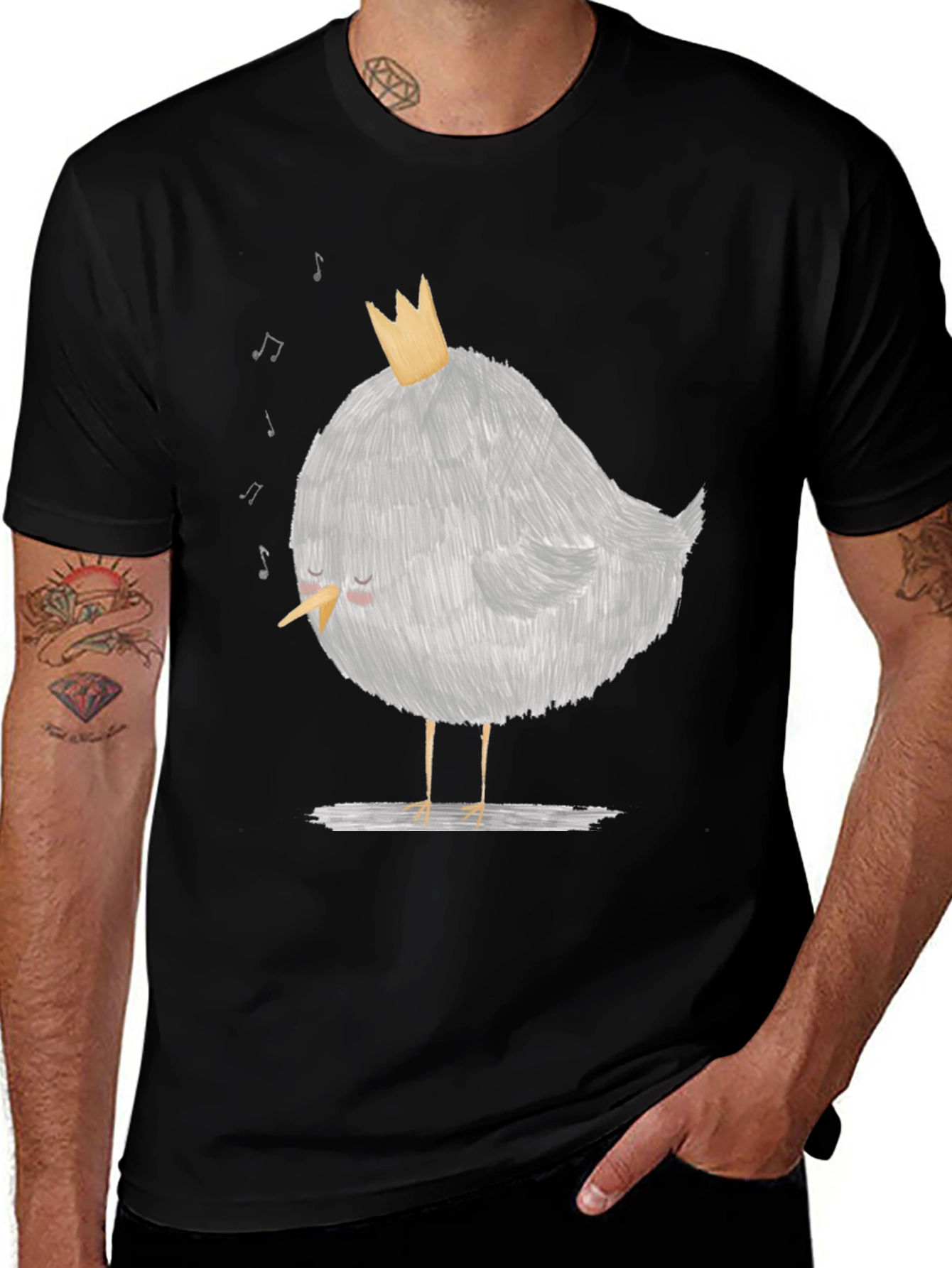 Cute Bird T-Shirt -  Sleeping King of Song