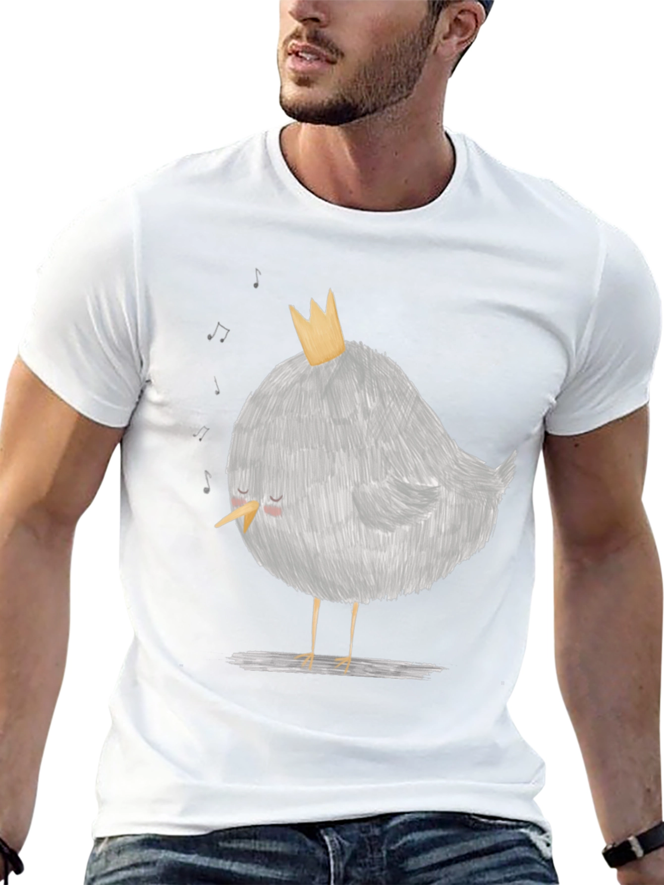 Cute Bird T-Shirt -  Sleeping King of Song