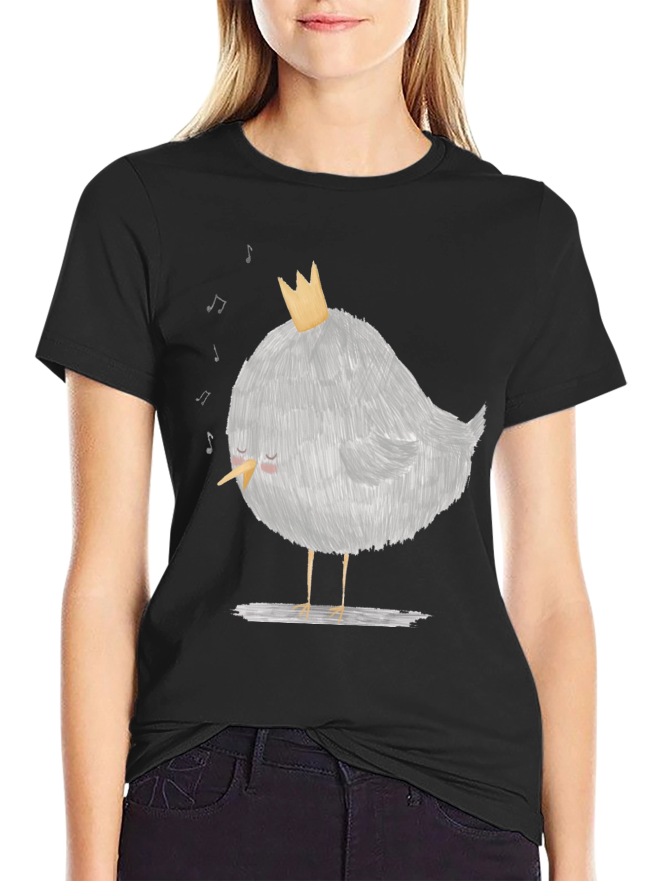 Cute Bird T-Shirt -  Sleeping King of Song