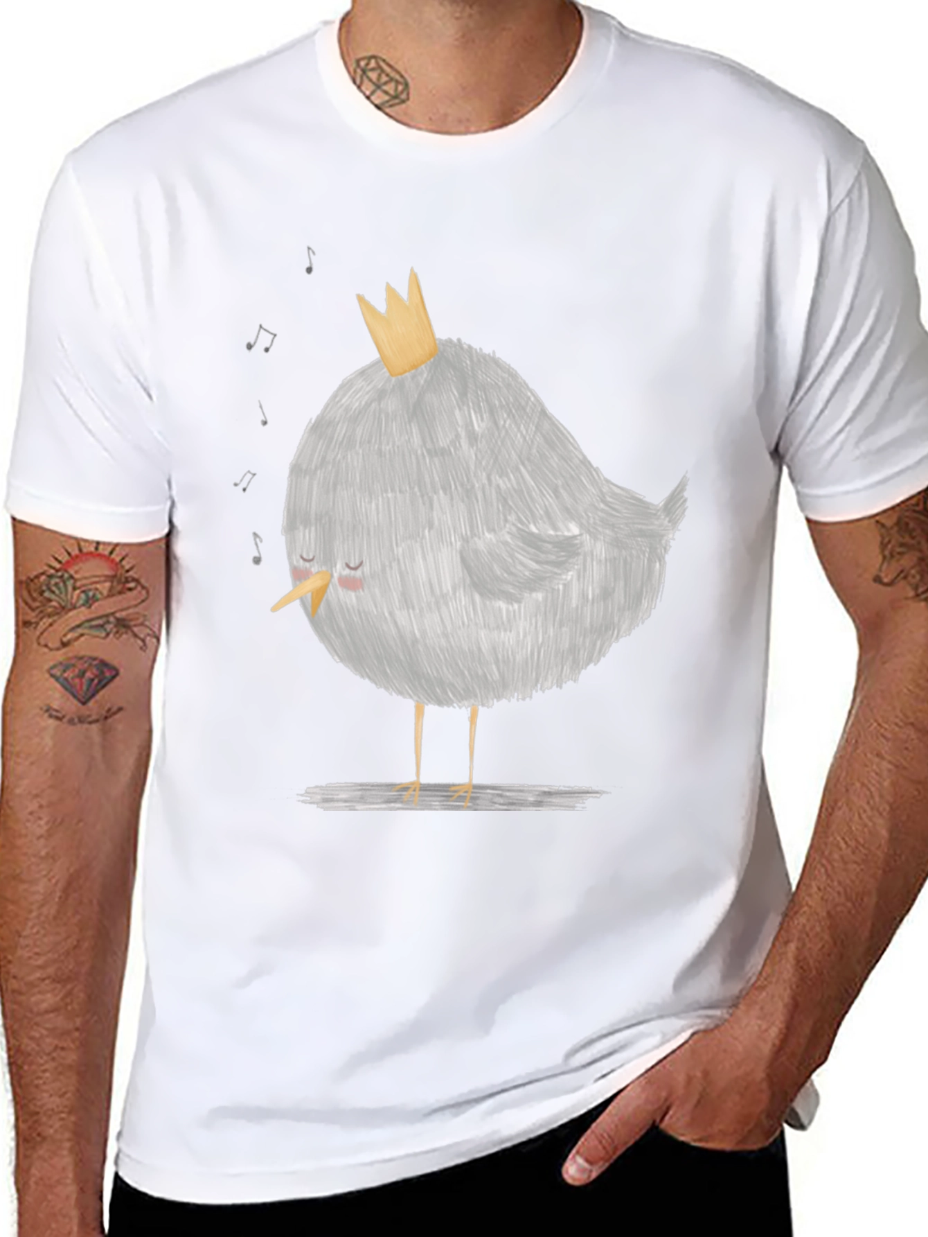 Cute Bird T-Shirt -  Sleeping King of Song