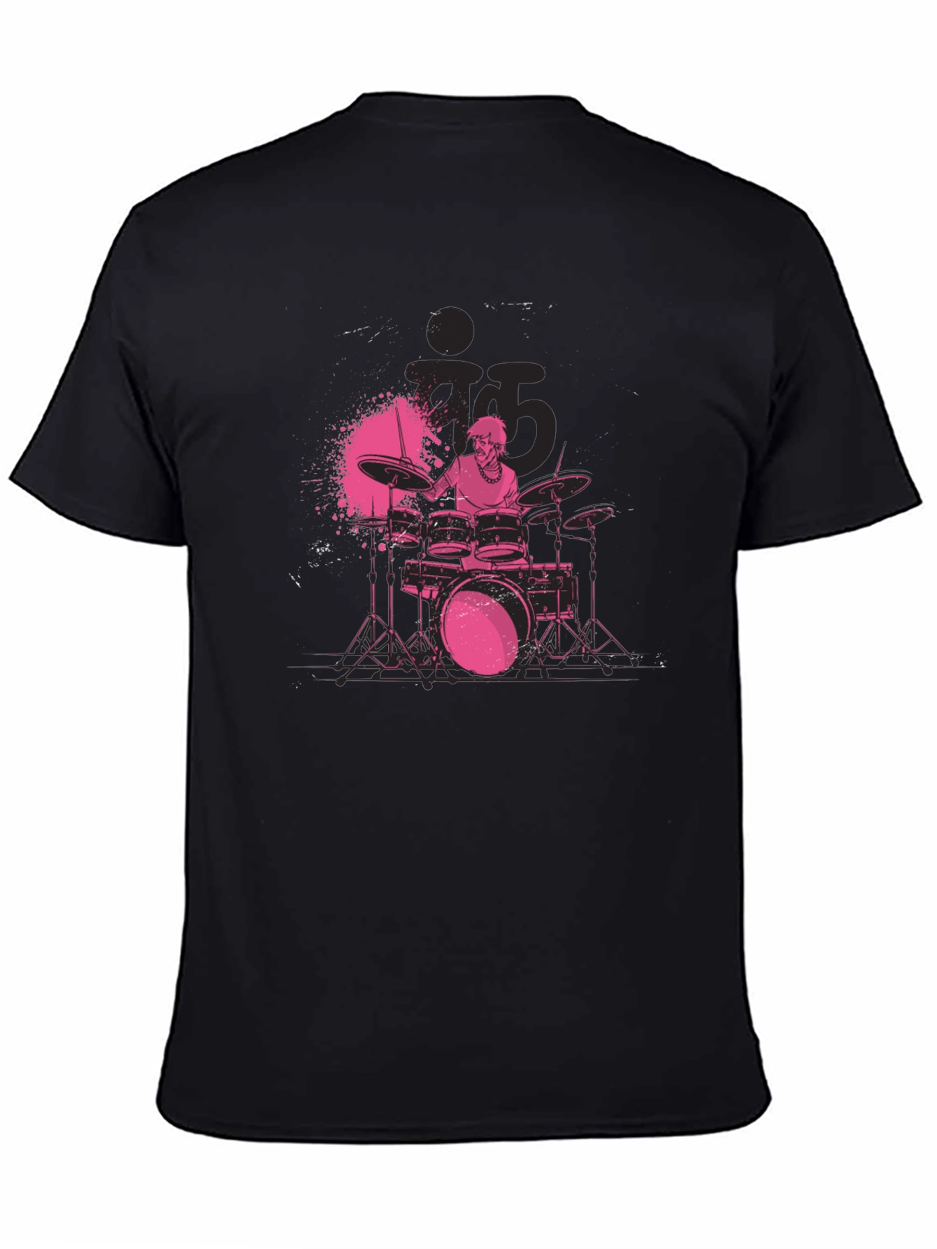 Drummer Graphic Black T-Shirt
