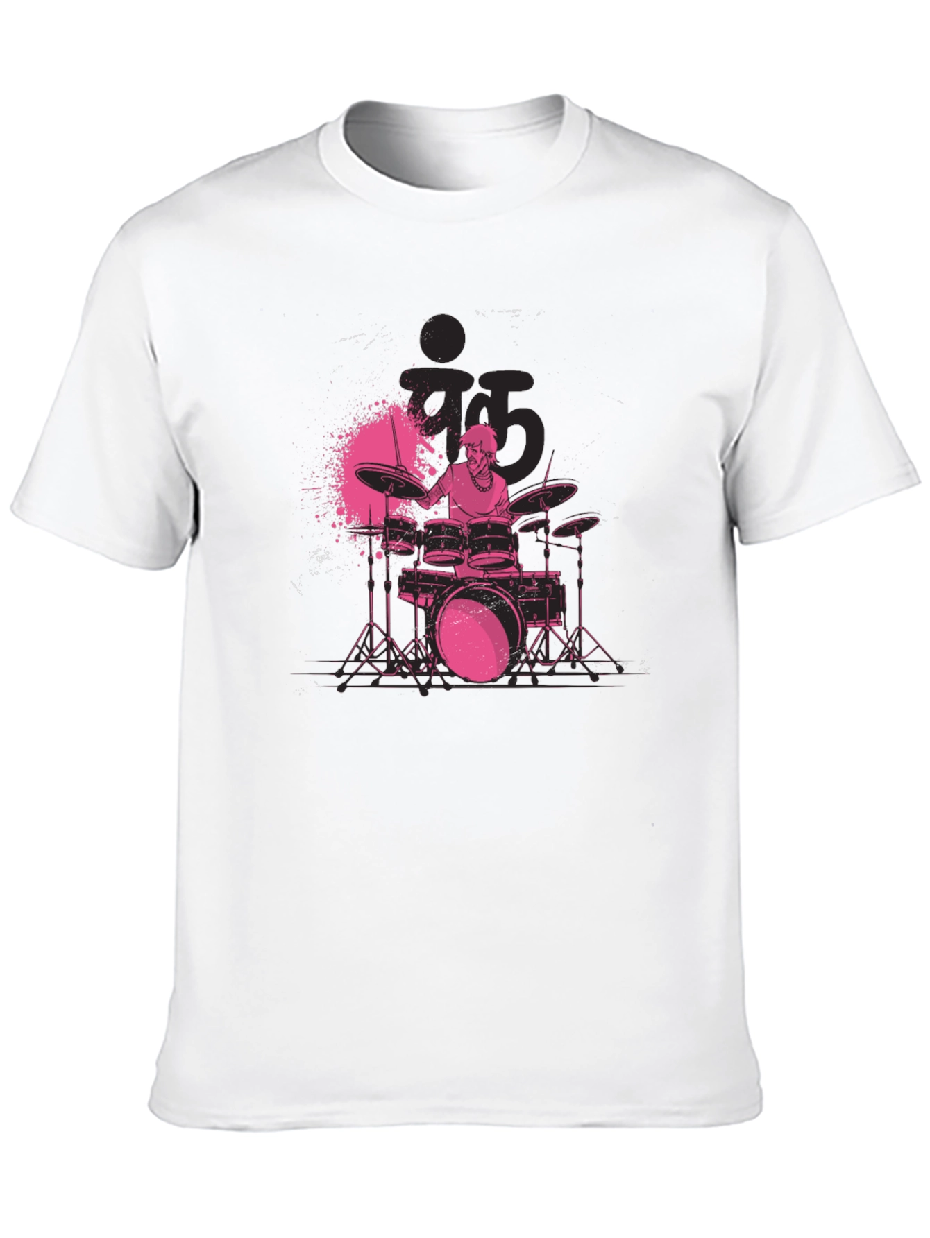 Drummer Graphic Black T-Shirt