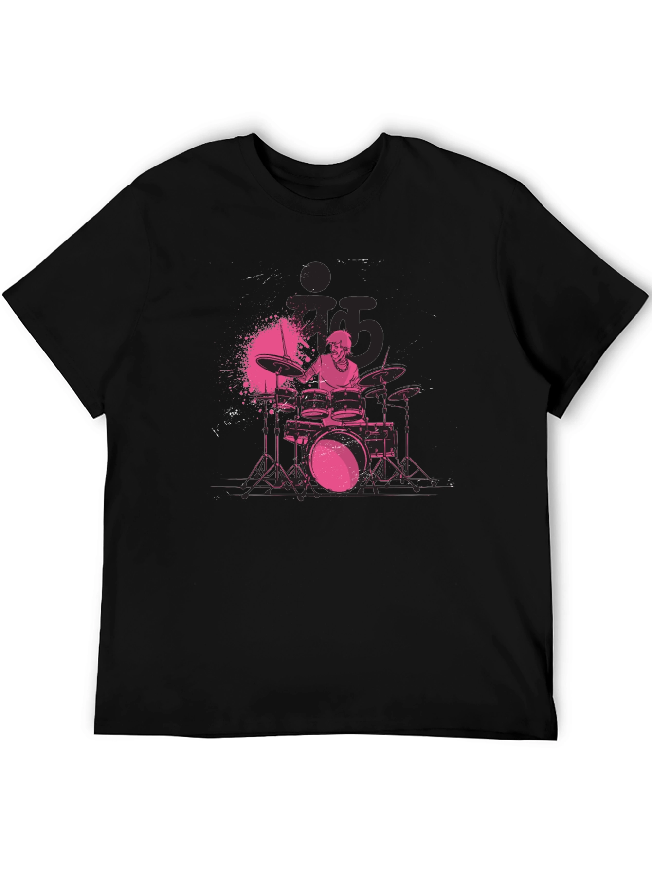 Drummer Graphic Black T-Shirt