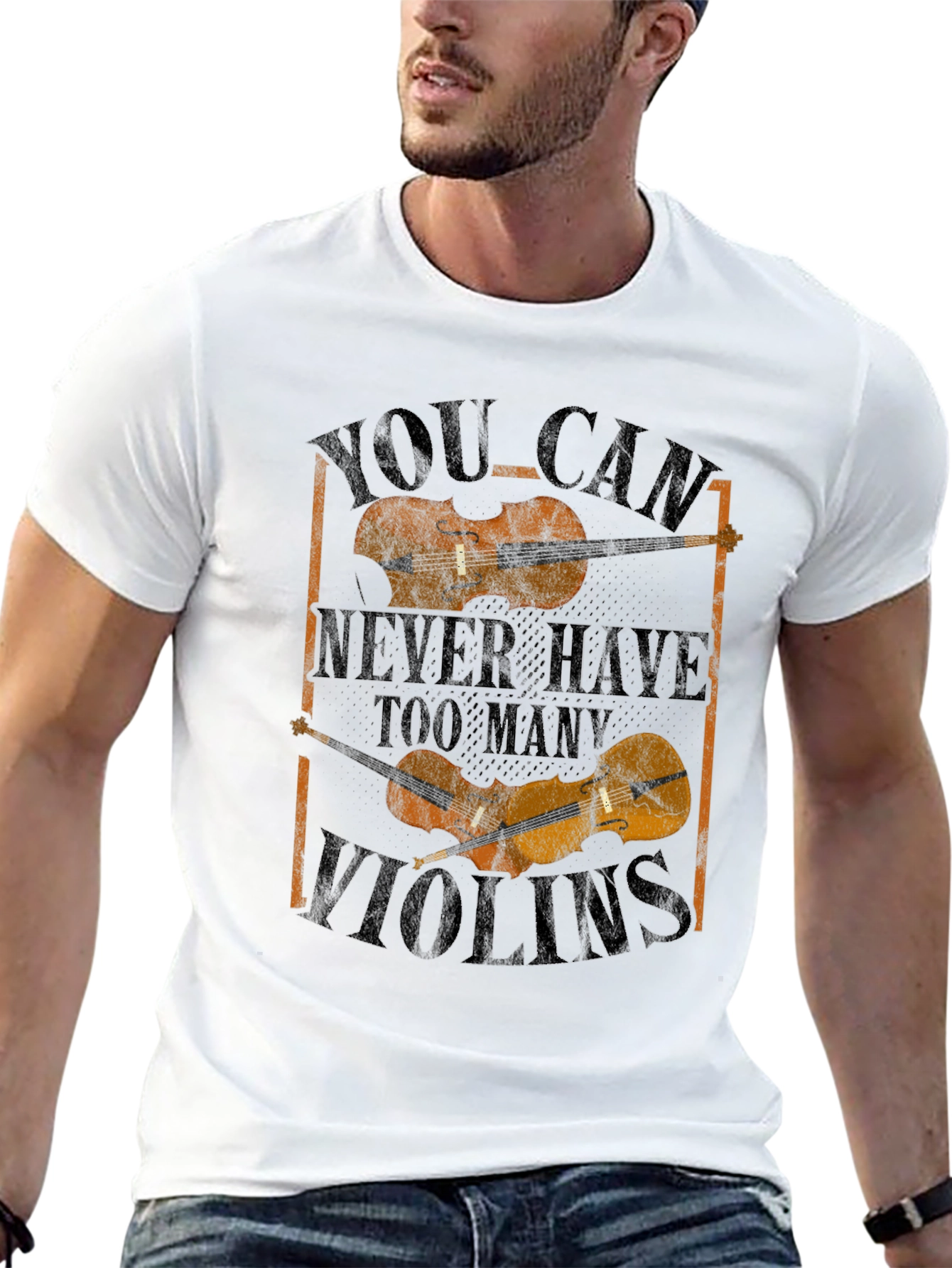 Violin Lovers Tee: Never Too Many Violins