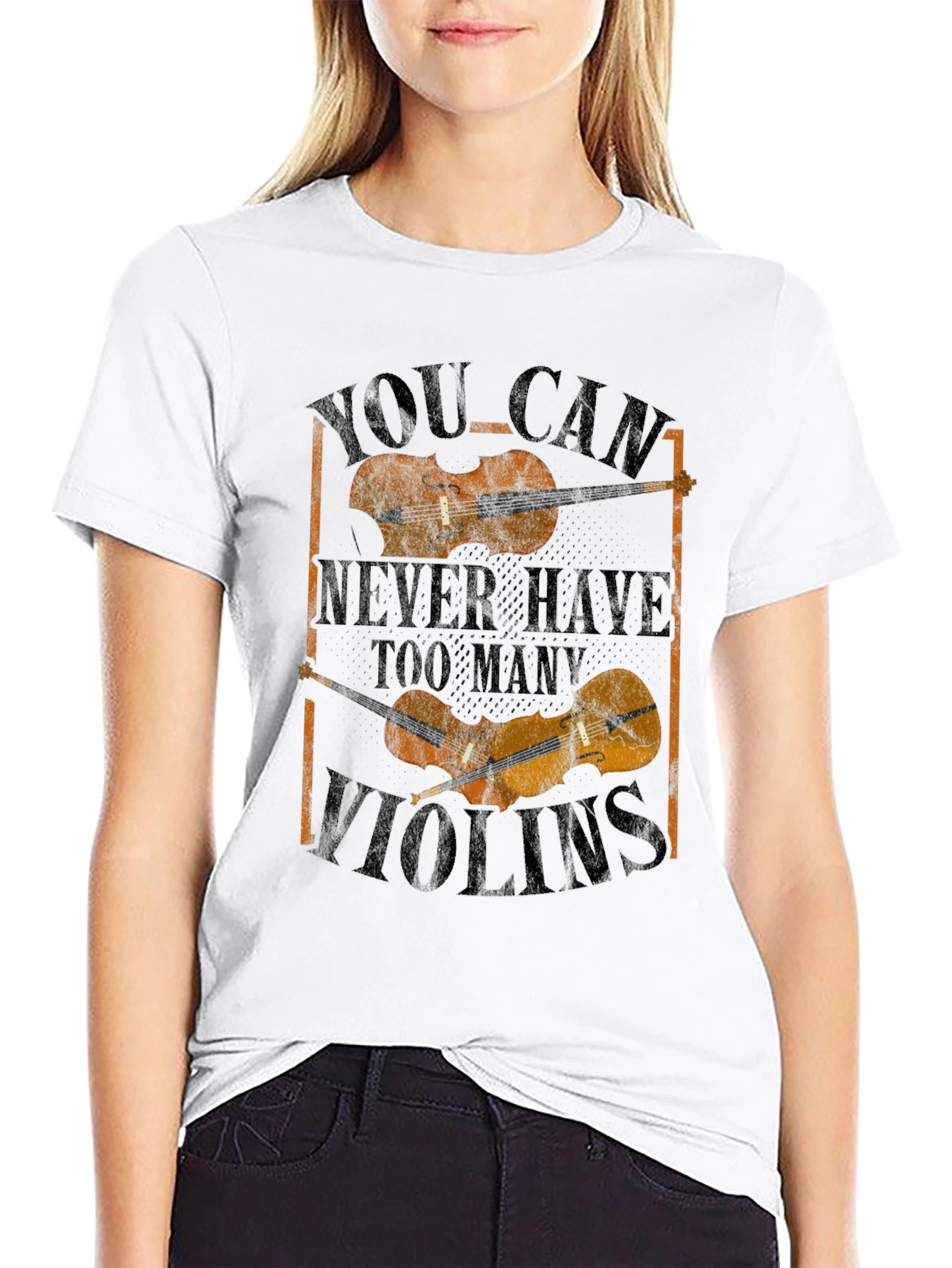 Violin Lovers Tee: Never Too Many Violins