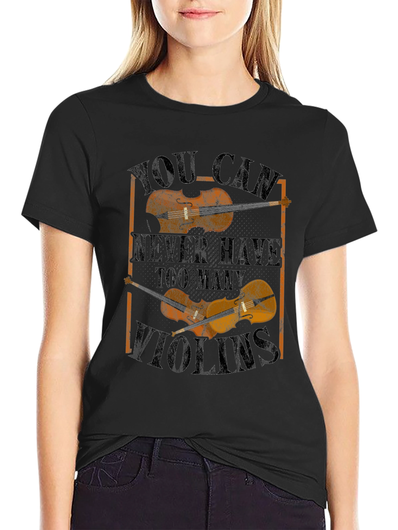 Violin Lovers Tee: Never Too Many Violins