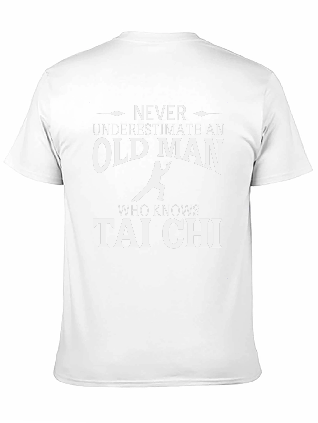 Never Underestimate Tai Chi Old Man Black T-Shirt