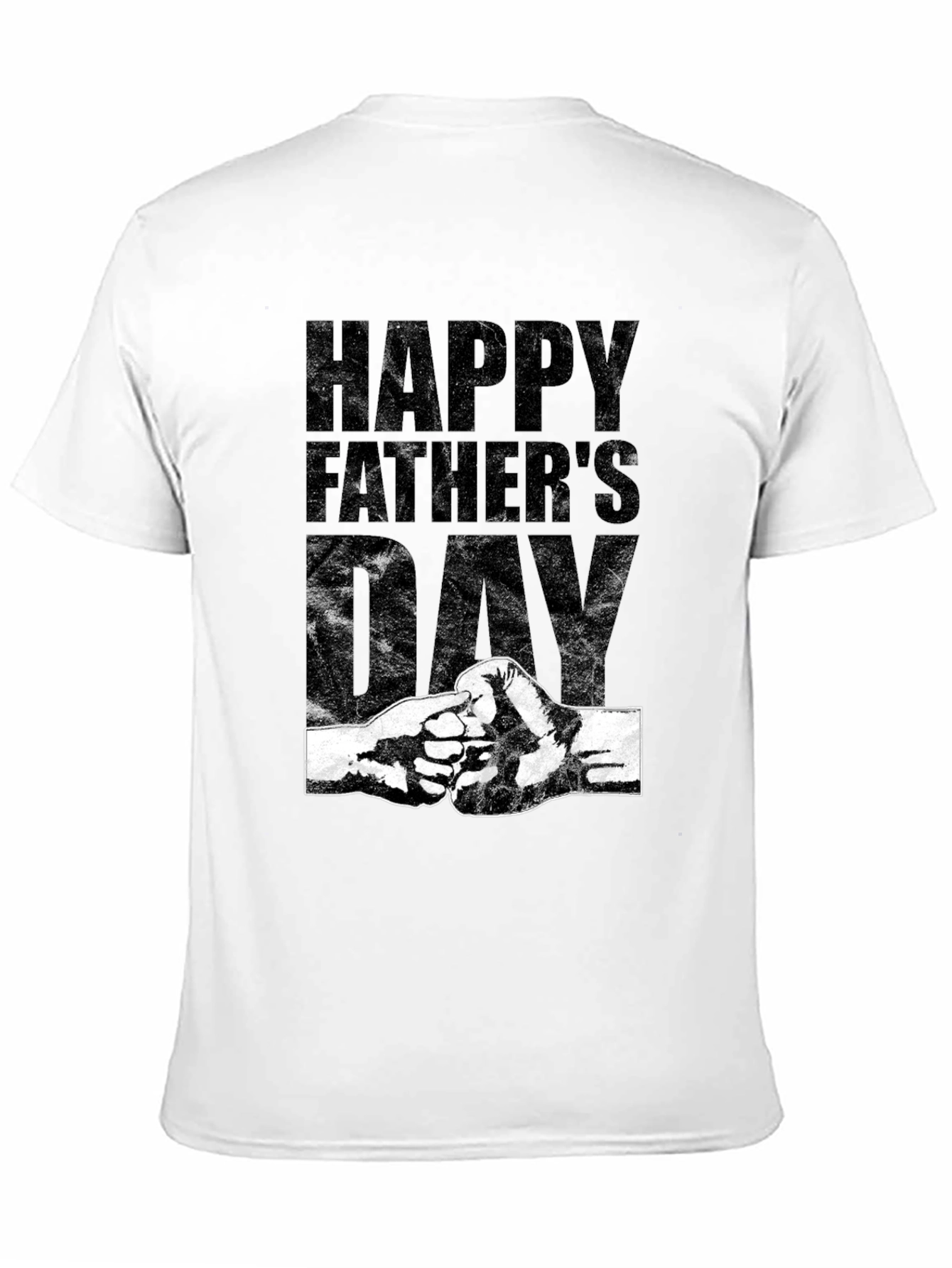 Happy Fathers Day Fist Bump Graphic Tee - Black