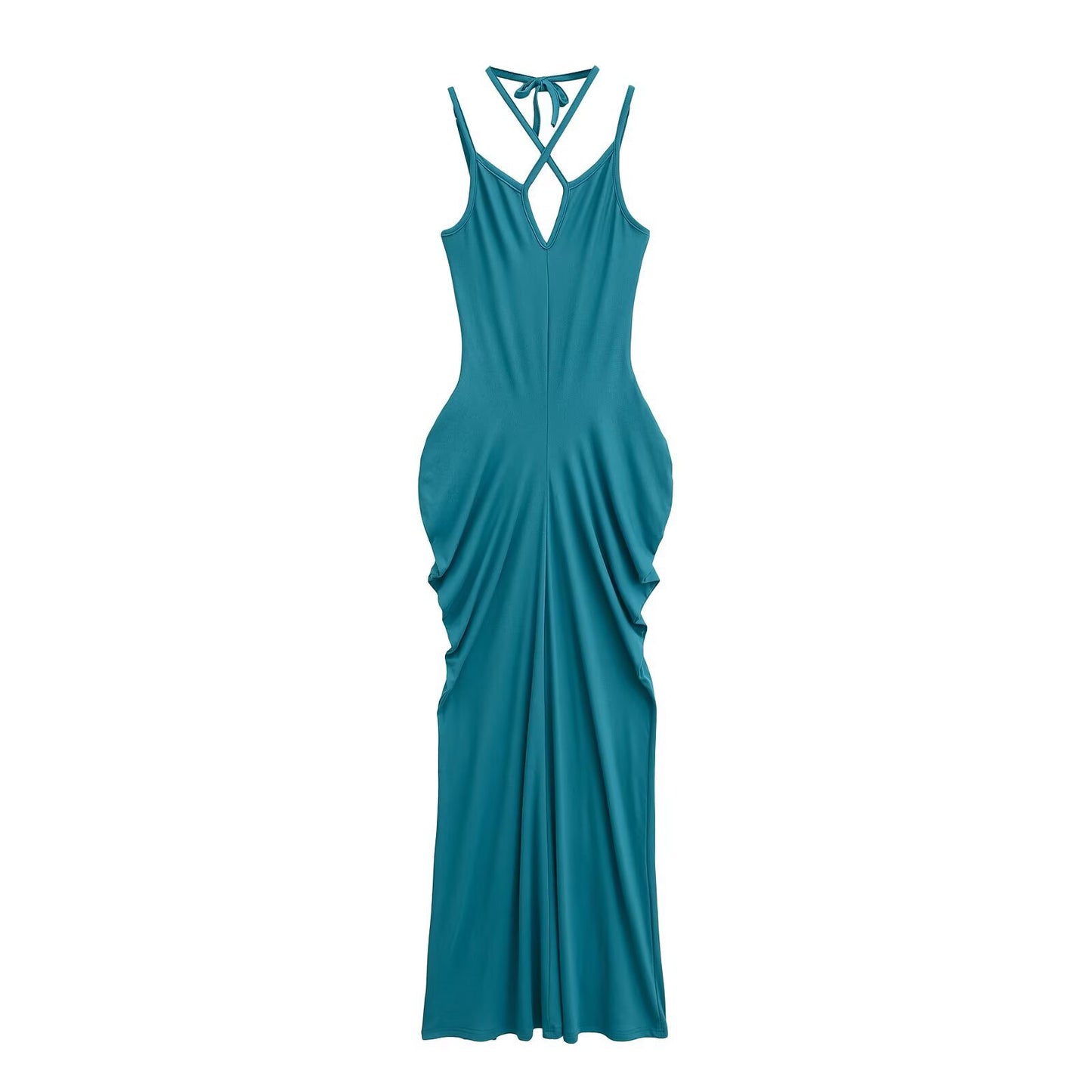 Lace up adjustable long skirt with ample hips and a fish tail design